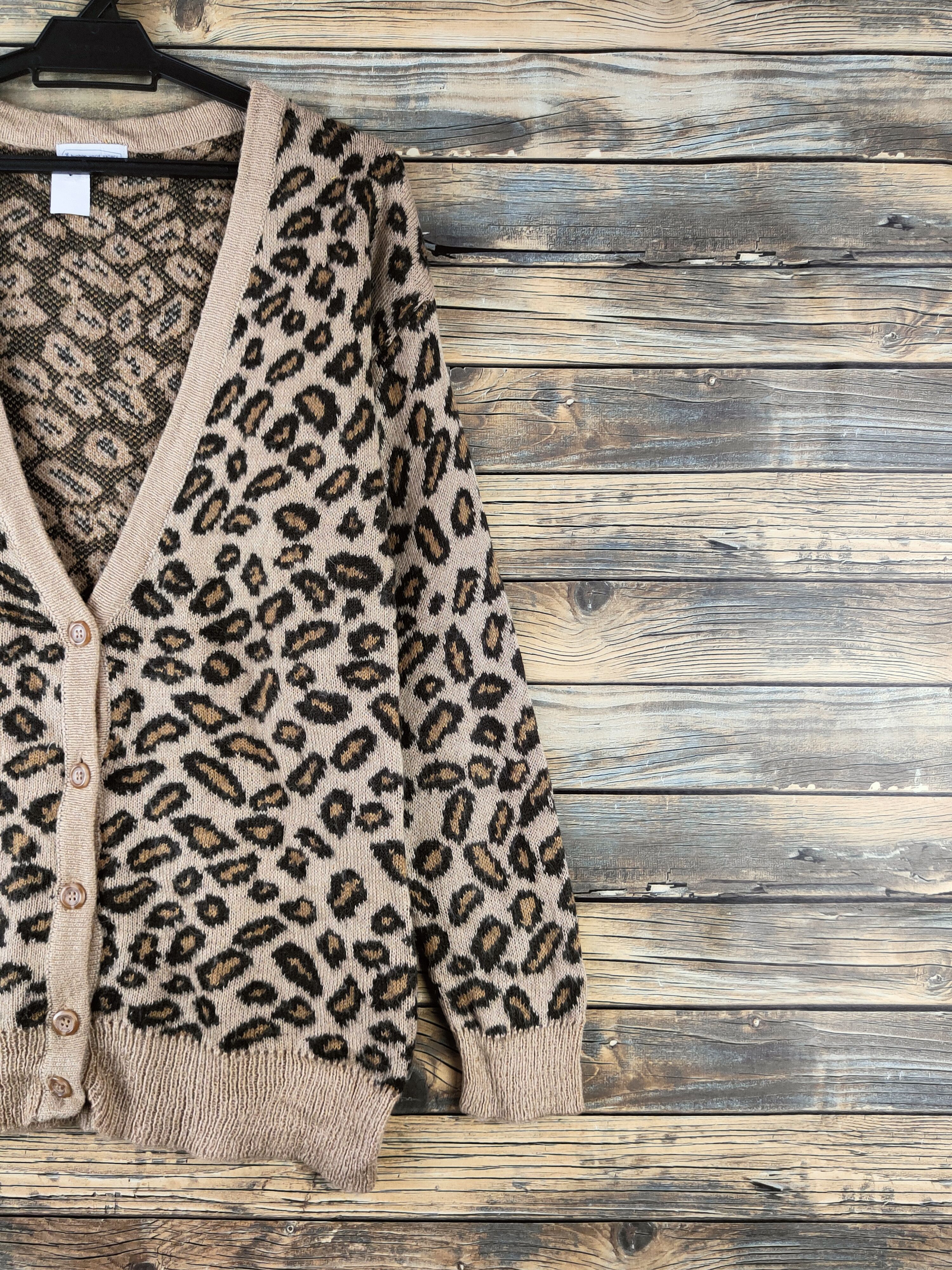 Japanese Brand DL E Hypen World Gallery cheetah Knitwear Cardigan #46-193 Size US M / EU 48-50 / 2 - 5 Thumbnail
