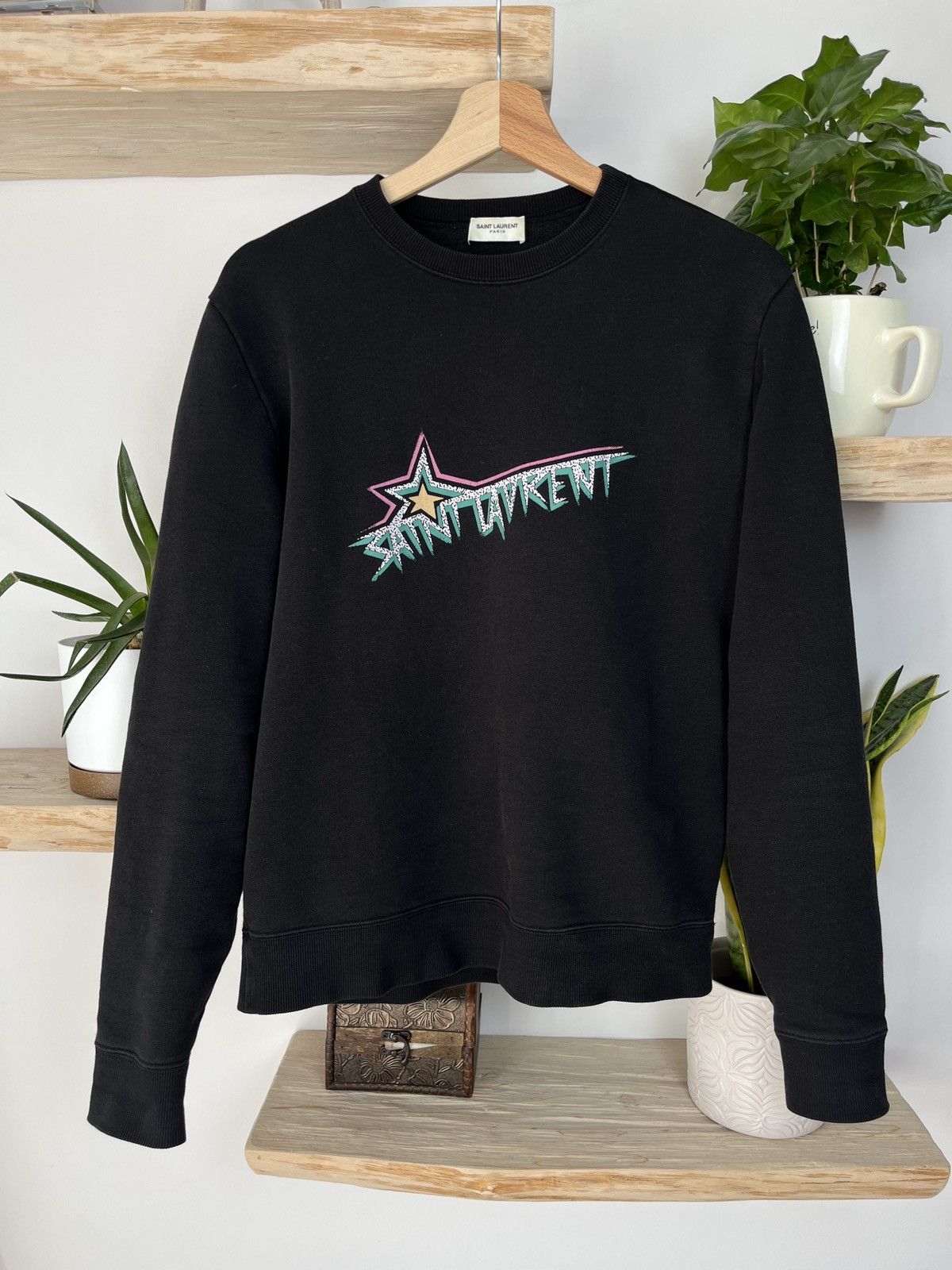 Saint Laurent Paris Stars Logo Hoodie | Grailed