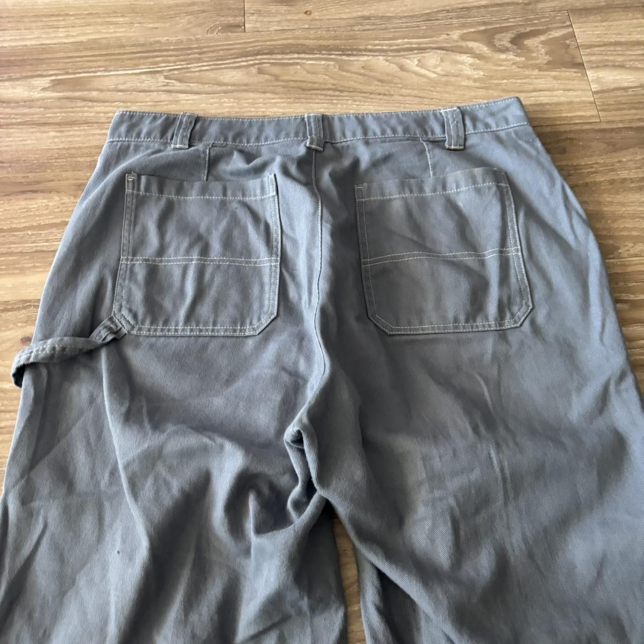 Vintage Crazy Vintage Y2K/2000s Baggy Faded Blue Workwear Skater Style Pants! 36x30 Size US 36 / EU 52 - 7 Thumbnail