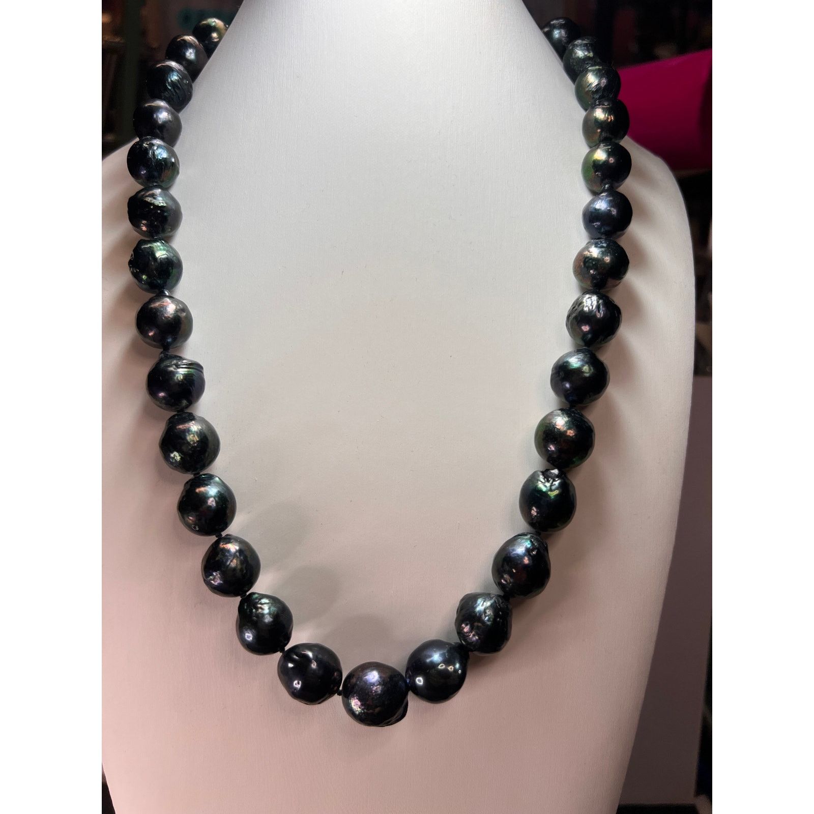 Other 13mm Cultured black pearl 22 inch necklace with 925 clasp Size ONE SIZE - 1 Thumbnail