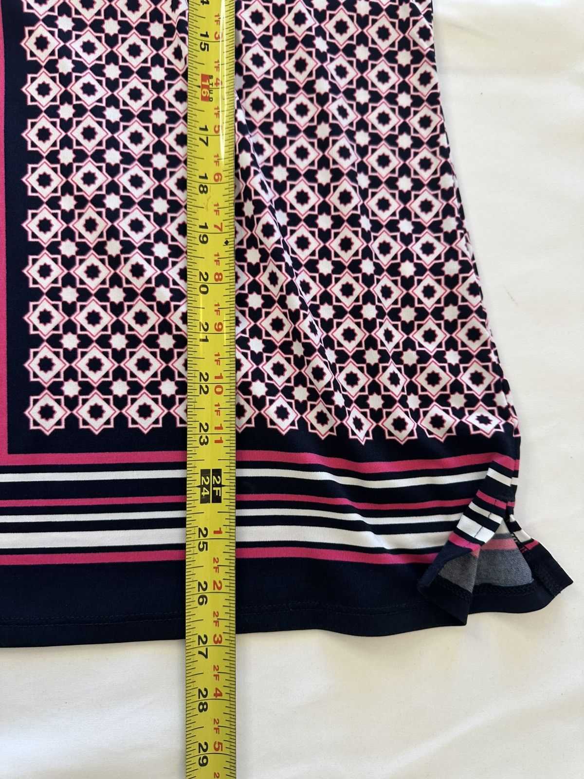 Croft & Barrow Croft & Barrow Top Geometric Stretch Jersey Size XL / US 12-14 / IT 48-50 - 6 Thumbnail