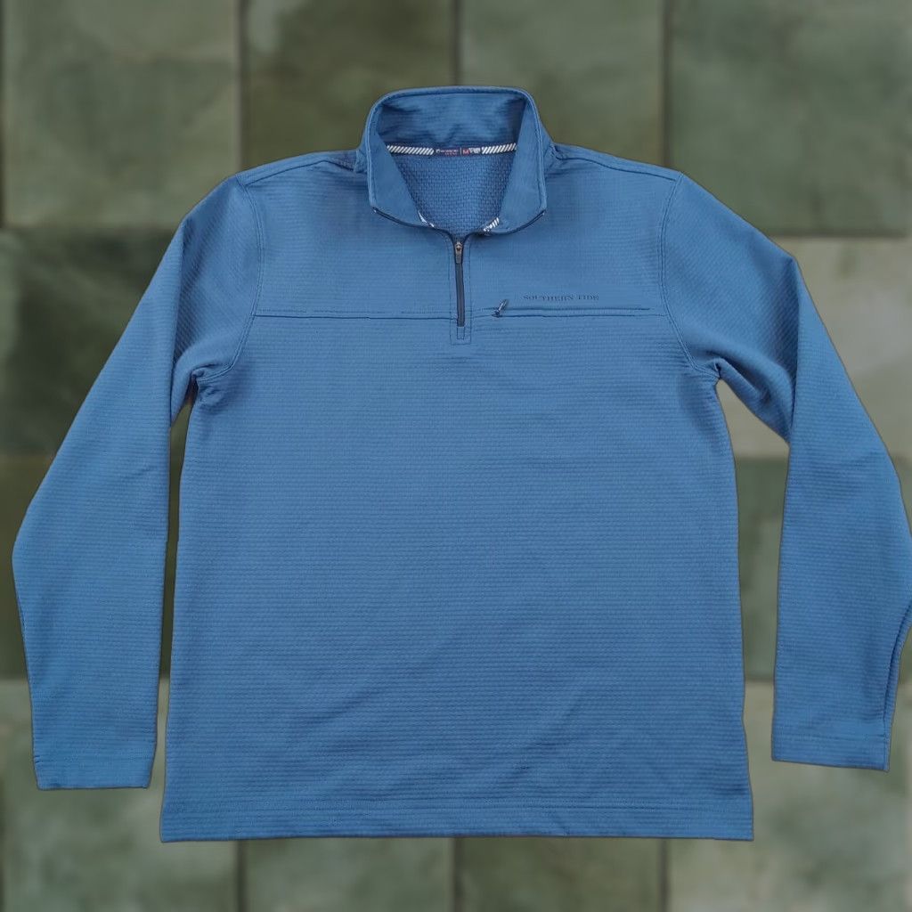 Southern Tide Southern Tide Sweater Mens M Blue 1/4 Zip Mock Neck Pullover Long Sleeve Size US M / EU 48-50 / 2 - 1 Thumbnail