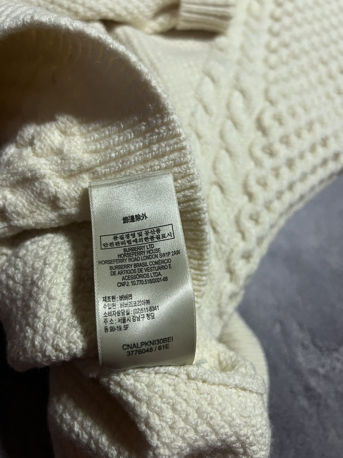 Burberry Burberry Brit Heavy Knit Nova Check Sweater Wool/Cashmere Size S / US 4 / IT 40 - 7 Thumbnail