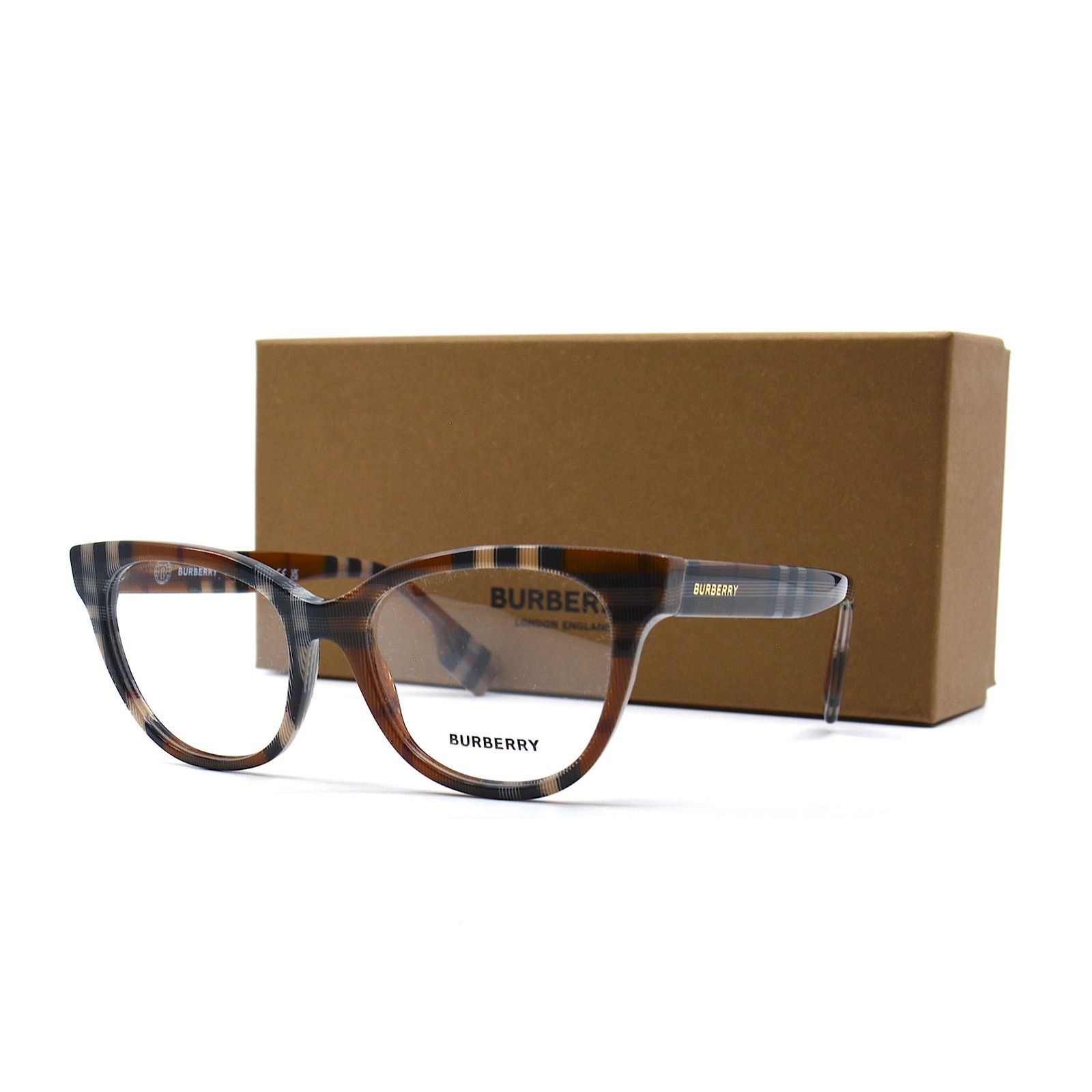 Burberry NEW BURBERRY BE2375 3966 CHECK BROWN EYEGLASSES FRAME Size ONE SIZE - 9 Thumbnail