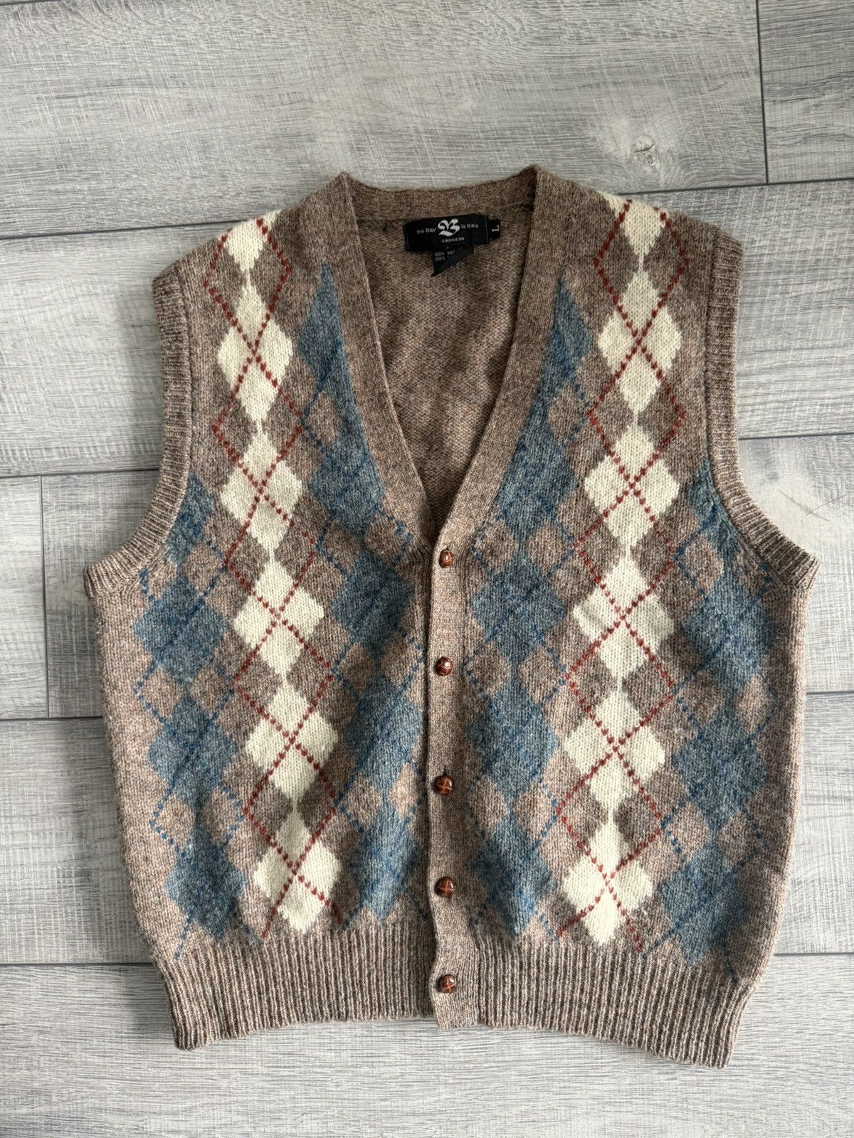 Vintage The Bay Vintage Wool Vest Size US L / EU 52-54 / 3 - 1 Thumbnail