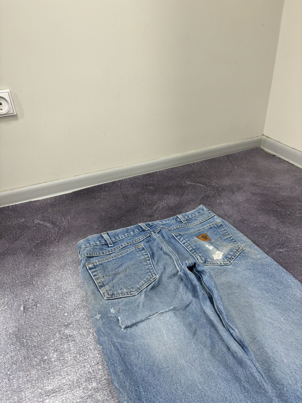 Carhartt Vintage Carhartt Relaxed Fit Faded Blue Work Denim Jeans Size US 34 / EU 50 - 6 Thumbnail