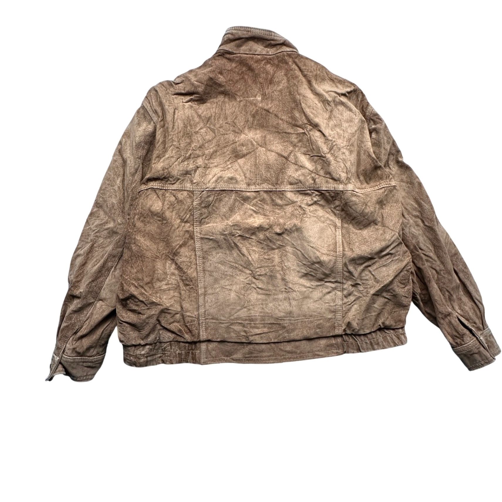 Vintage VINTAGE Maquette Genuine Suede Leather Button Coat Bomber Jacket Mens Large Brown 80s Style Casual Mens Size US L / EU 52-54 / 3 - 2 Thumbnail