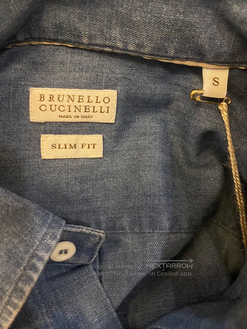Brunello Cucinelli Brunello Cucinelli Denim Shirt, Sea Island Cotton Size US S / EU 44-46 / 1 - 5 Thumbnail