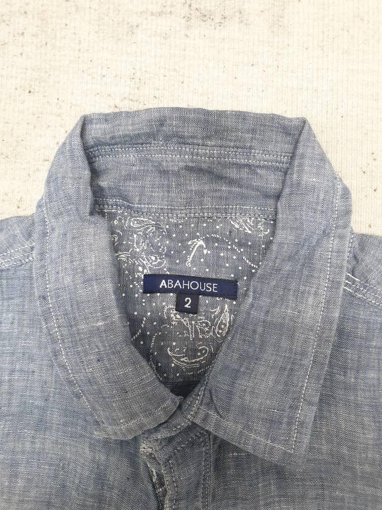 ABAHOUSE Abahouse Japanese brand blue colour chambray shirt Size US S / EU 44-46 / 1 - 2 Thumbnail