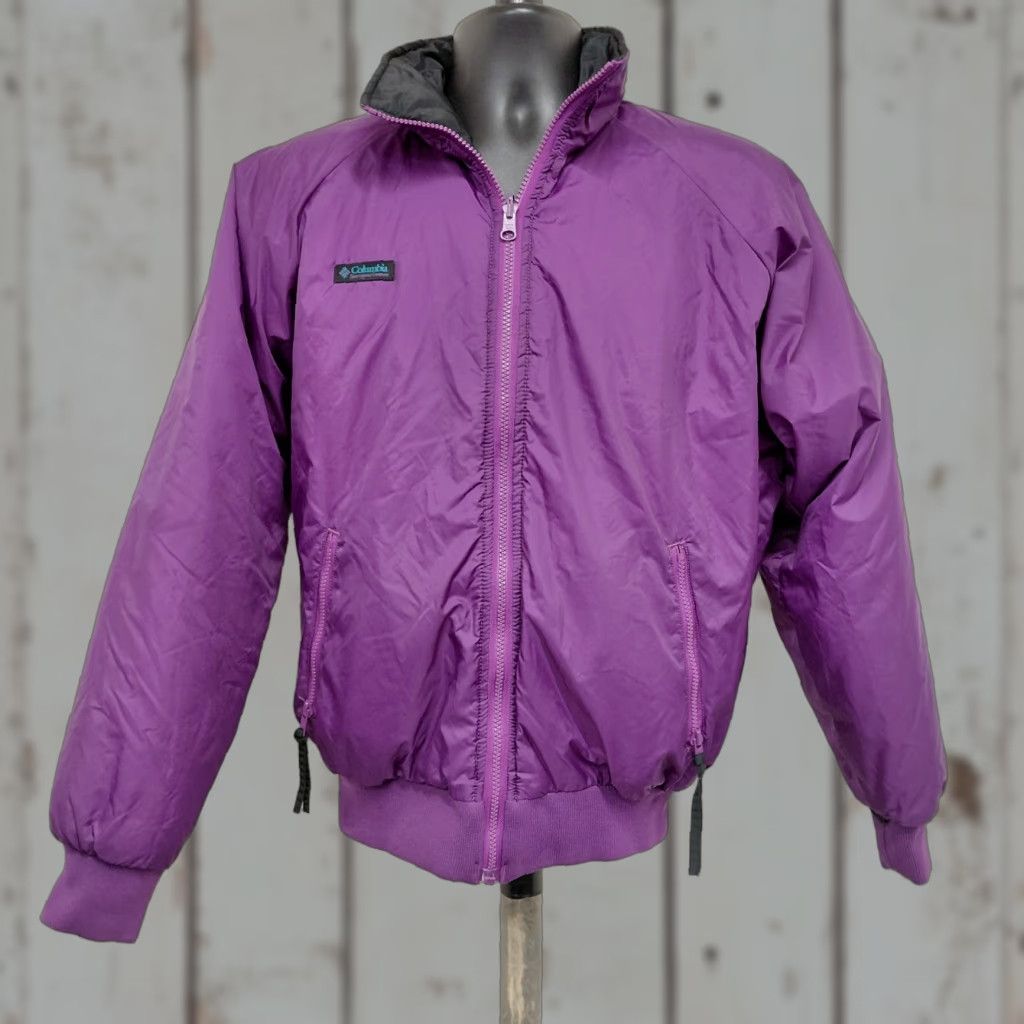 Vintage VINTAGE Columbia Reversible Jacket Mens Size M Purple Black Radial Sleeve Nice Jacket Coat | 90s Theme Size US M / EU 48-50 / 2 - 1 Thumbnail