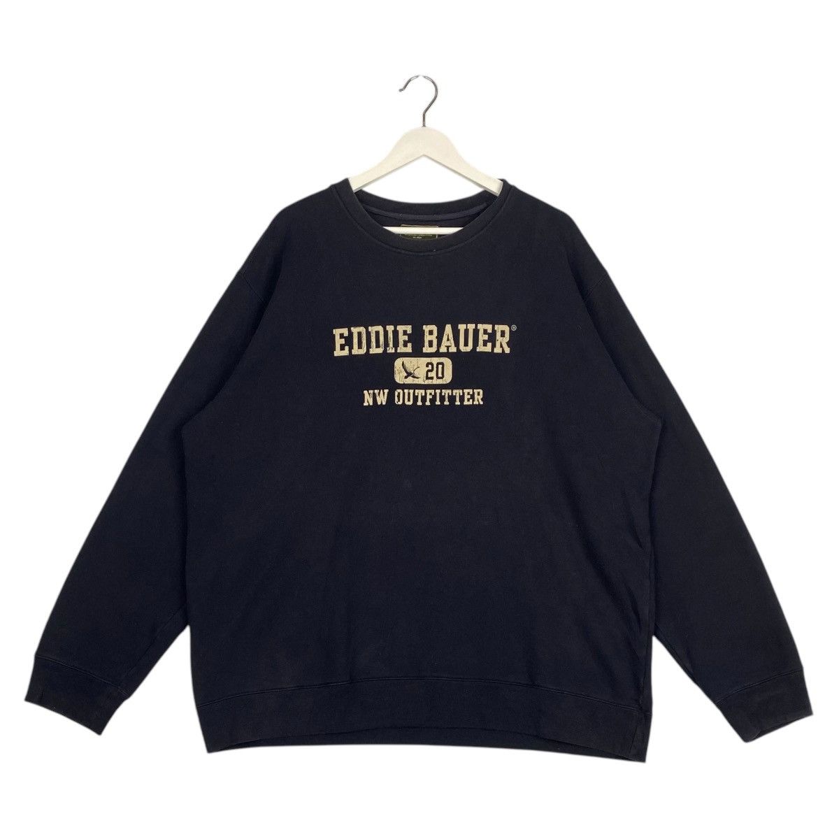 Designer × Eddie Bauer × Vintage Vintage Eddie Bauer Crewneck Sweatshirt Navy Blue Size US XL / EU 56 / 4 - 1 Thumbnail