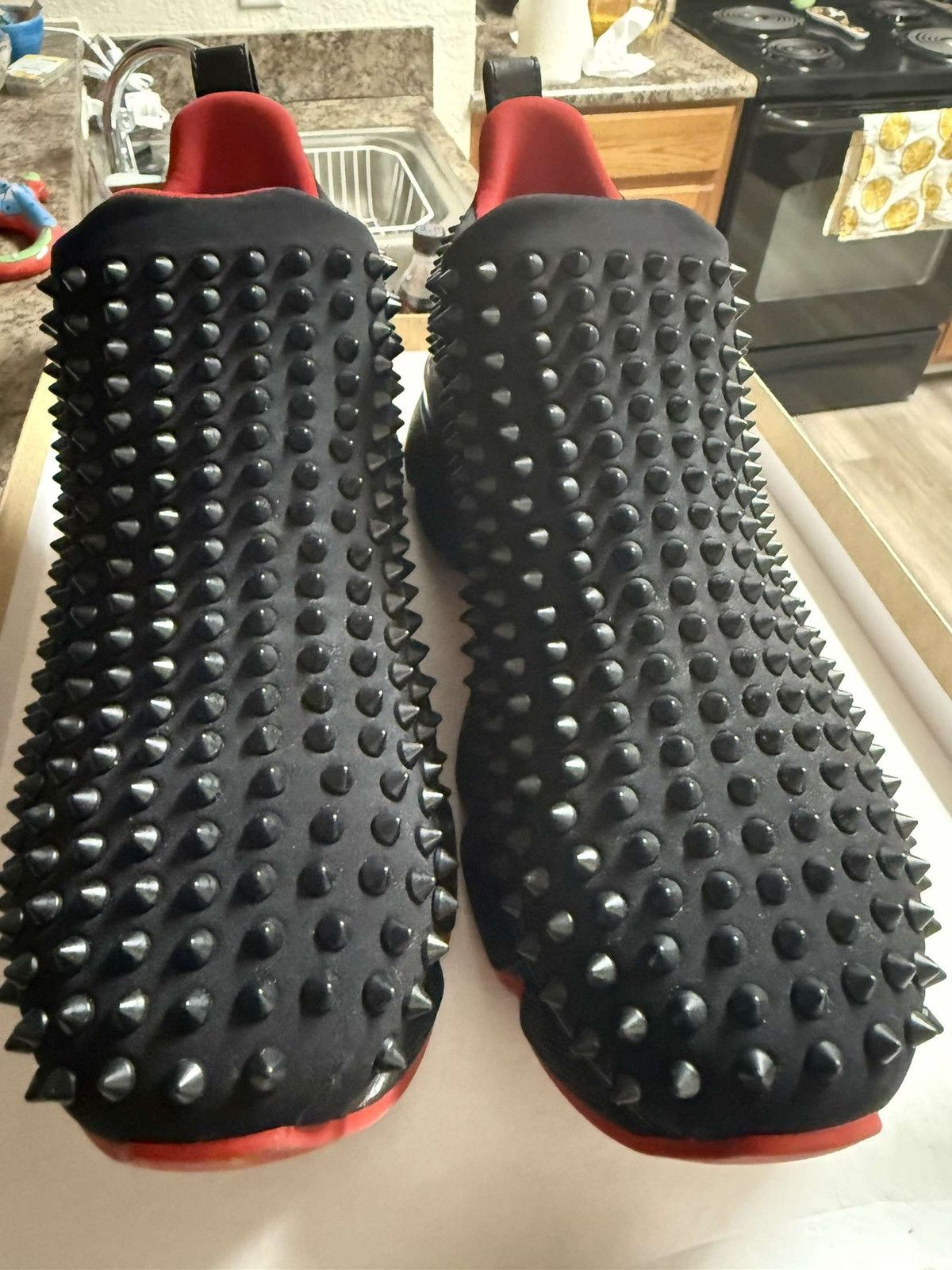 Christian Louboutin *BARELY WORN* Christian Louboutin Red-Bottom Spike-Sock 30 Size US 8 / EU 41 - 4 Thumbnail