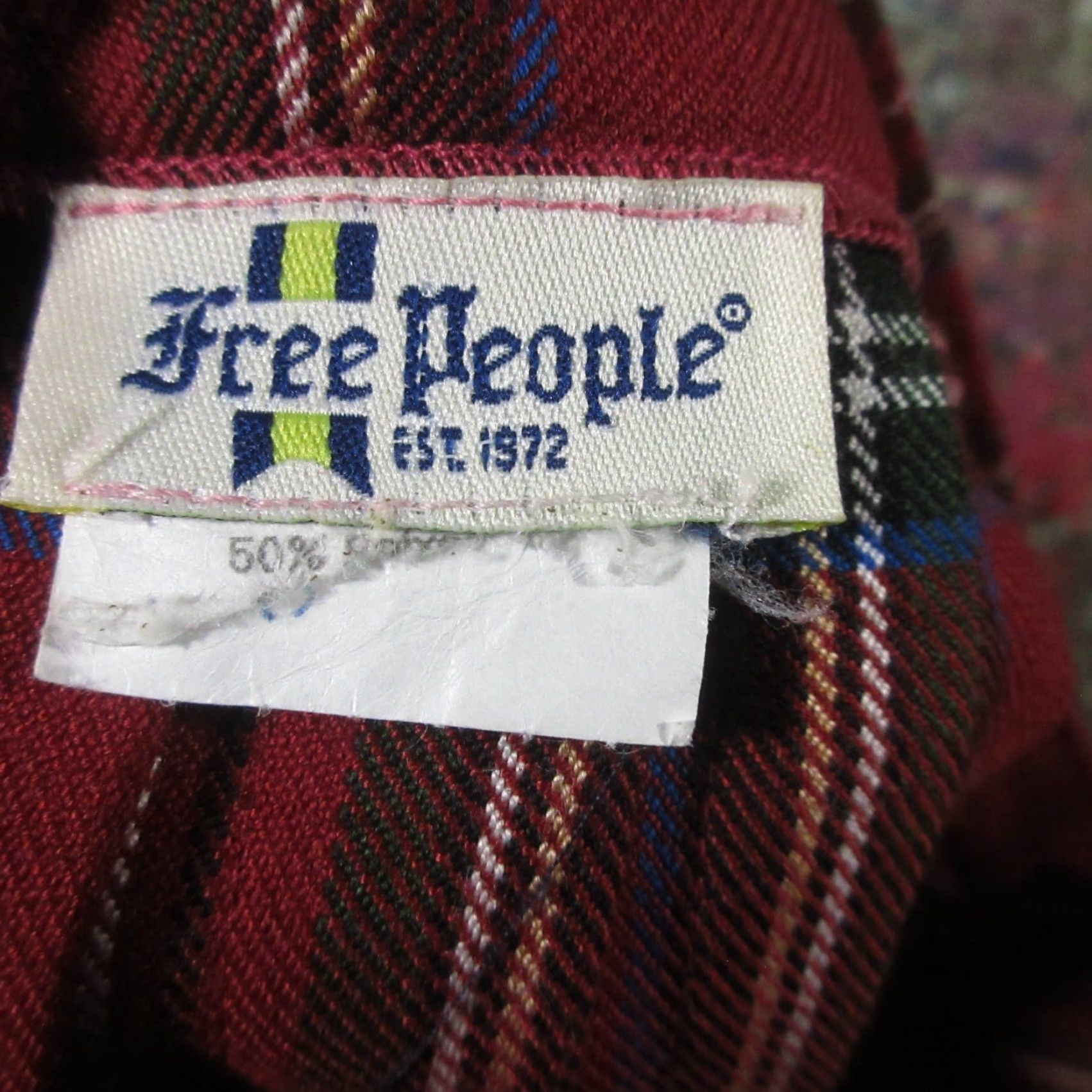 Free People Free People Wool Blend Skirt Women 26 in Waist Red Plaid Celtic Academia Preppy Wool Tweed Button Buckle Pockets Short Wrap 4 Women Size 27" / US 4 / IT 40 - 3 Thumbnail