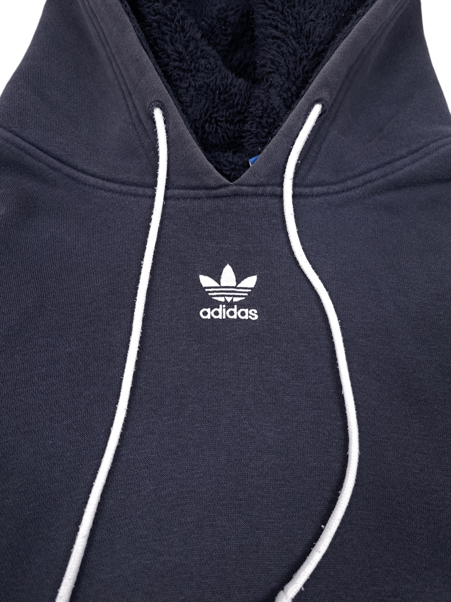 Adidas × Vintage 💎 Vintage Adidas Sample Big Spell out Logo Navy Hoodie Size US M / EU 48-50 / 2 - 7 Thumbnail