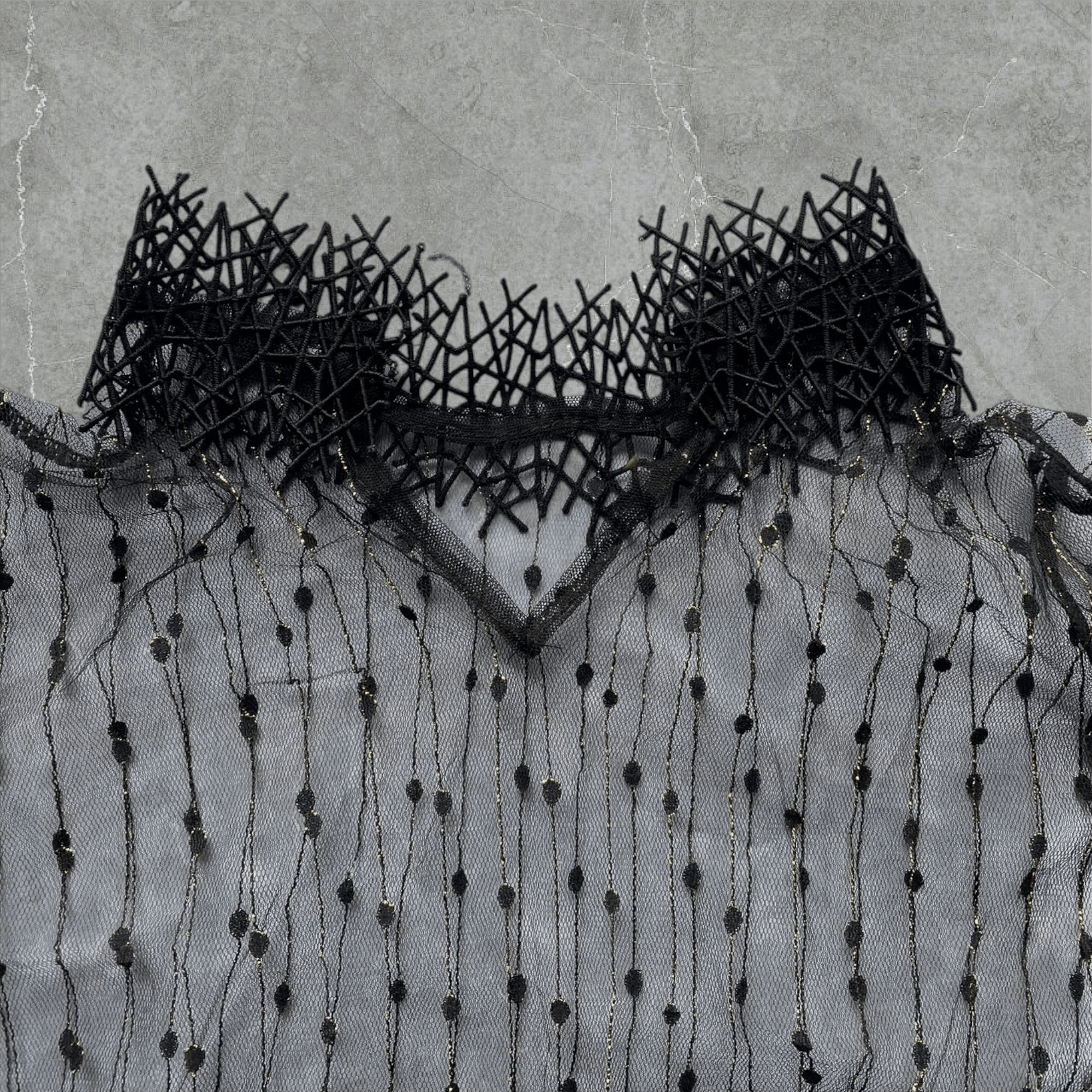 Japanese Brand 💥 DEAD STOCK💥 Mild stdio Grunge poem Mesh fish net Size S / US 4 / IT 40 - 2 Thumbnail
