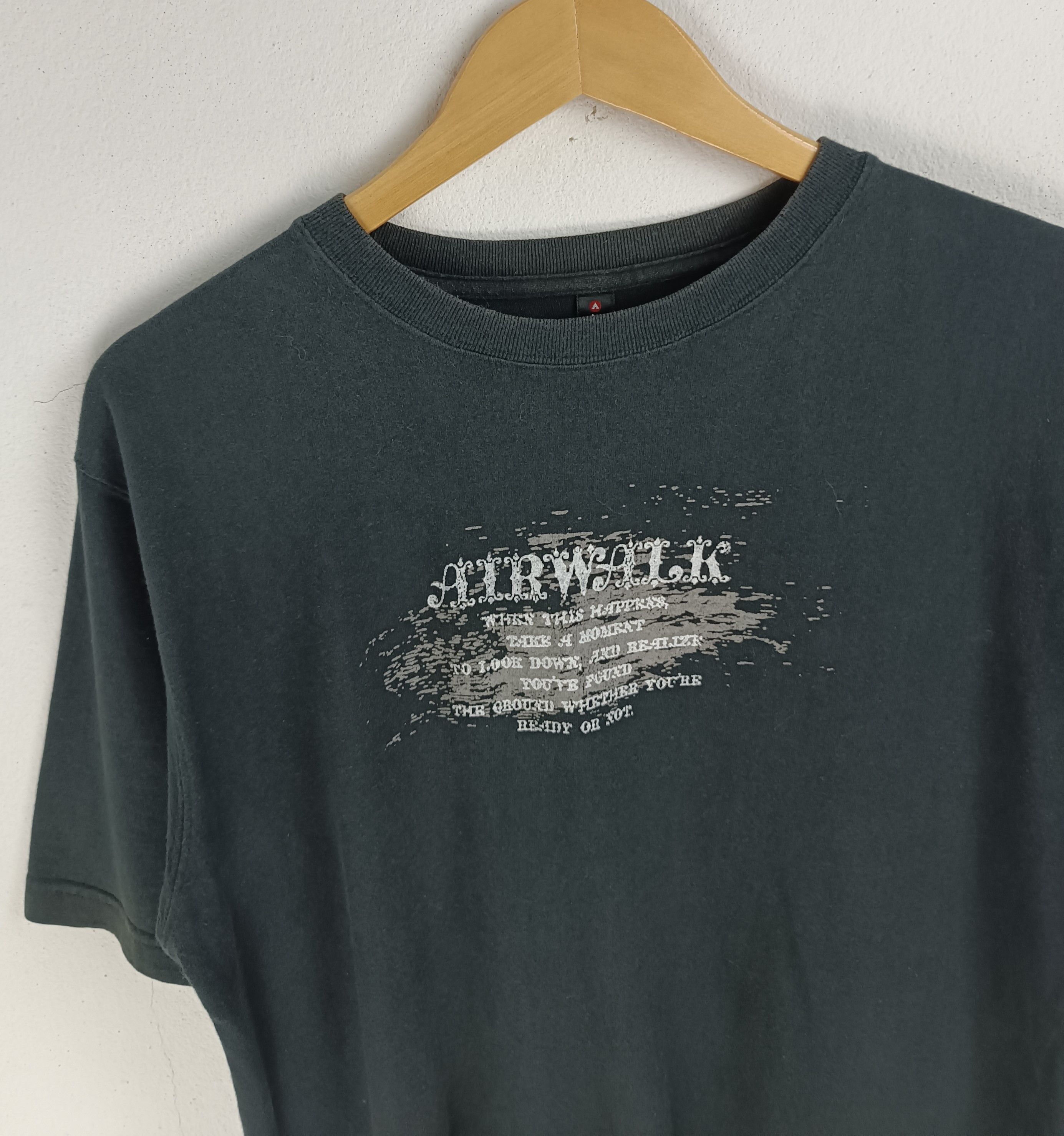 Airwalk VINTAGE Y2K AIRWALK CRAZY POEM SKATE 2000s NUMETAL STYLE TEE Size US L / EU 52-54 / 3 - 5 Thumbnail