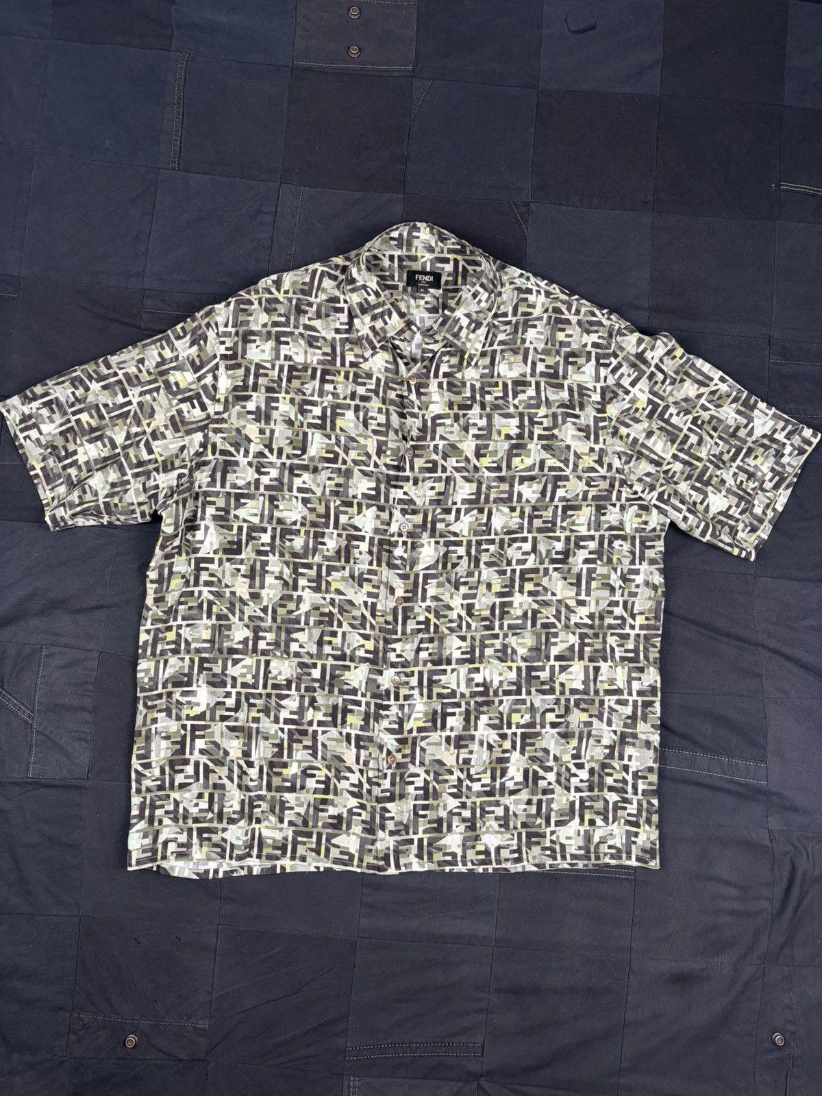 Fendi FF Print Monogram Shirt Size US L / EU 52-54 / 3 - 1 Thumbnail