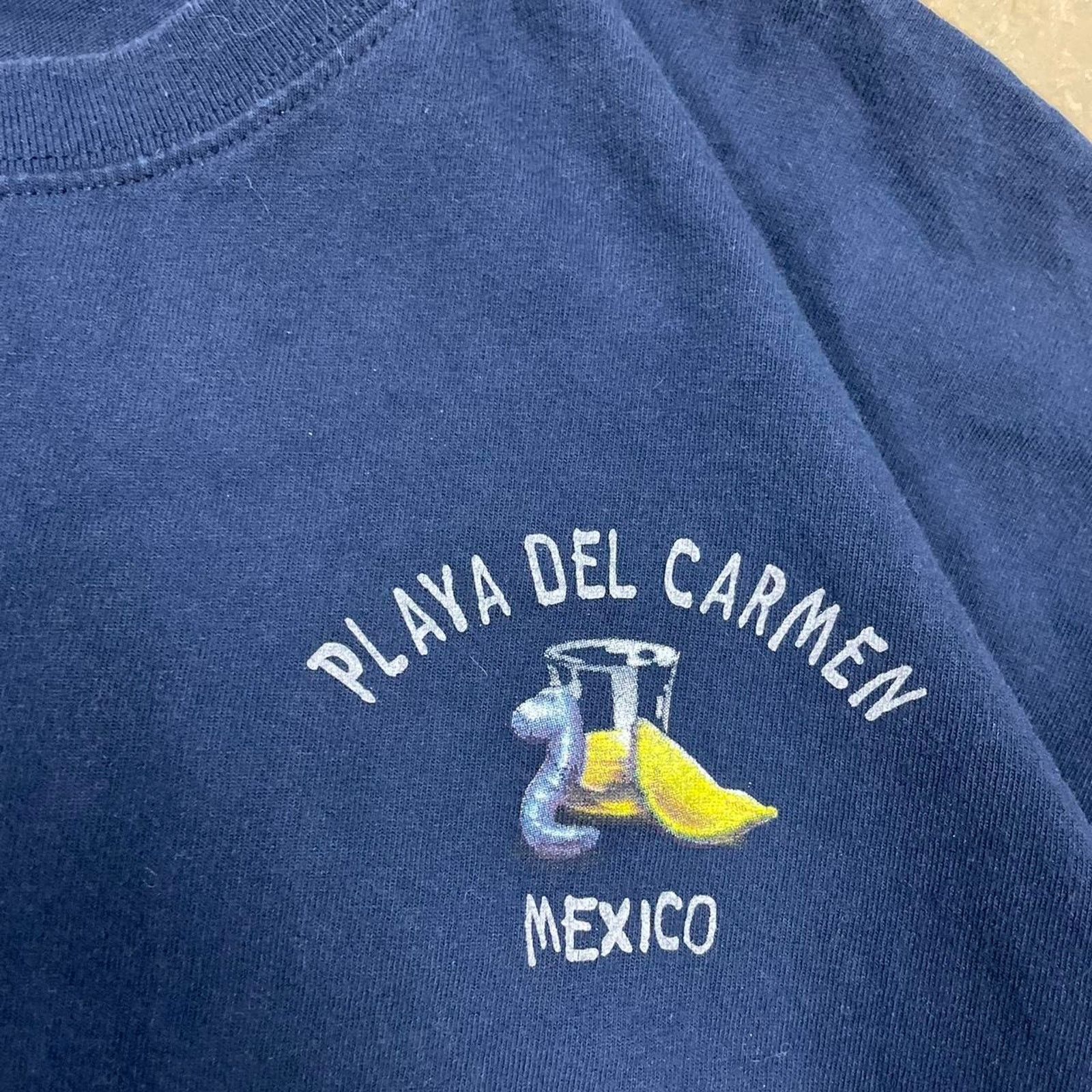 & Other Stories Navy blue Playa Del Carmen Mexico cotton t-shirt size large Size US L / EU 52-54 / 3 - 3 Thumbnail