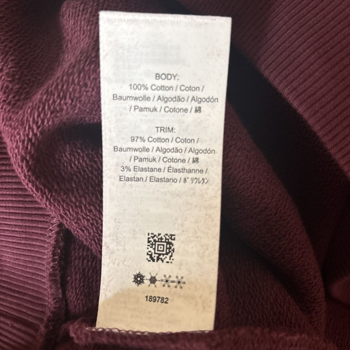 Fred Perry × Raf Simons Raf Simons x Fred Perry Burgundy Hoodie L BNWT Size US L / EU 52-54 / 3 - 11 Thumbnail