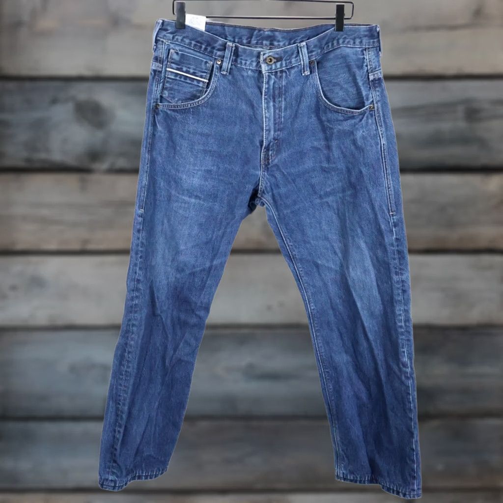 Levi's Levi's 569 Jeans Men 36 x 29 Blue Denim 5-Pocket Straight Relaxed Zip Fly Flap Back Pockets Vintage No Size US 36 / EU 52 - 1 Thumbnail