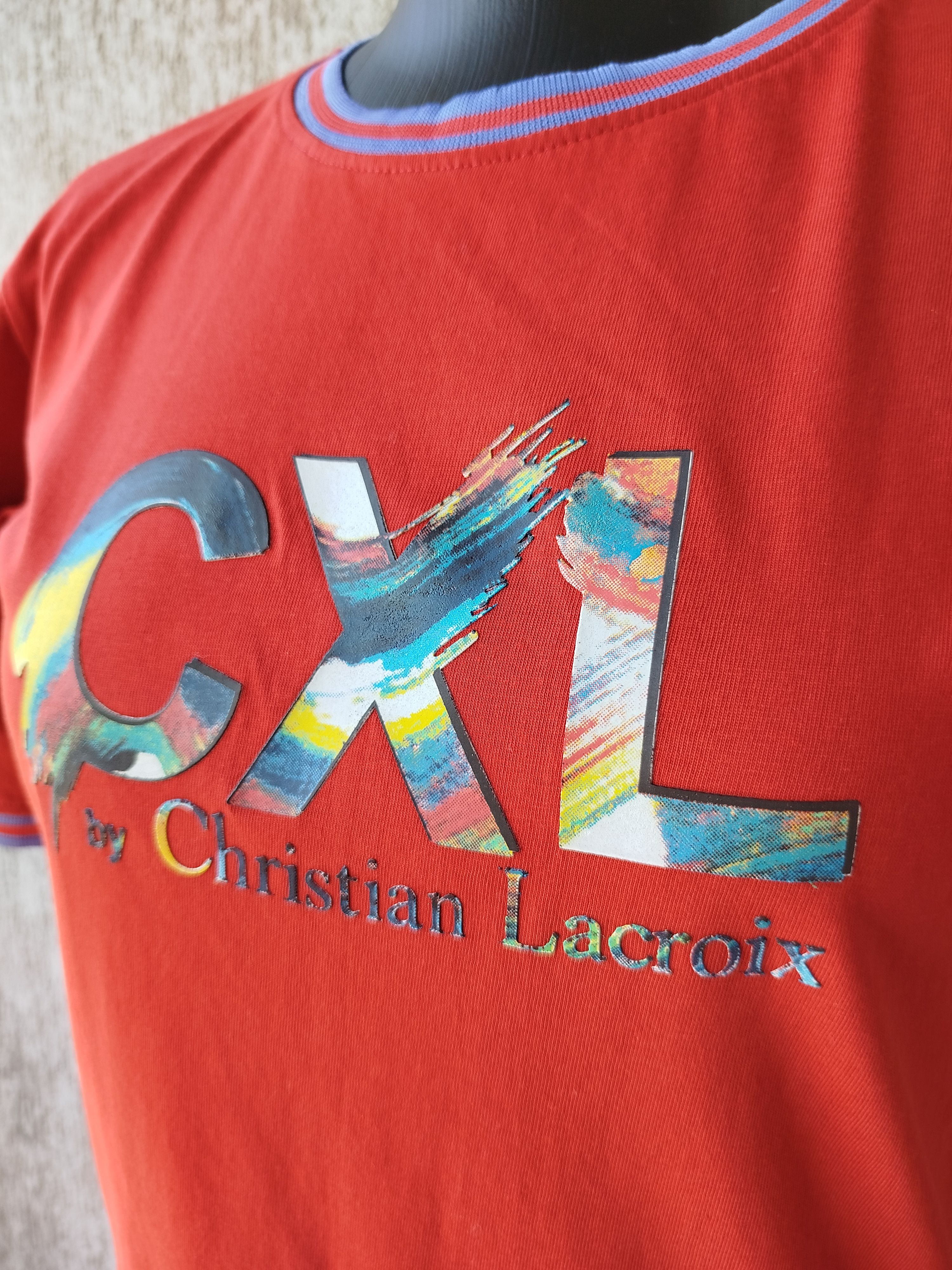 Christian Lacroix T-Shirt Top Short Sleeve Logo 100% Cotton Size M Size M / US 6-8 / IT 42-44 - 4 Thumbnail