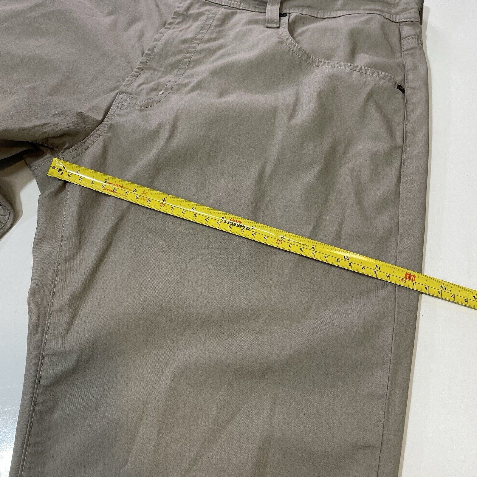 AG Adriano Goldschmied AG Adriano Goldschmied Tellis Slim Khaki Pants Beige 36x34 Size US 36 / EU 52 - 5 Thumbnail
