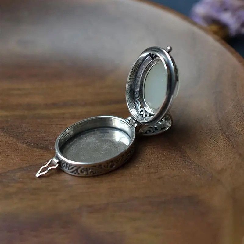 Jewelry Jade Aromatherapy Locket Pendant (Pendant Only) Size ONE SIZE - 4 Thumbnail