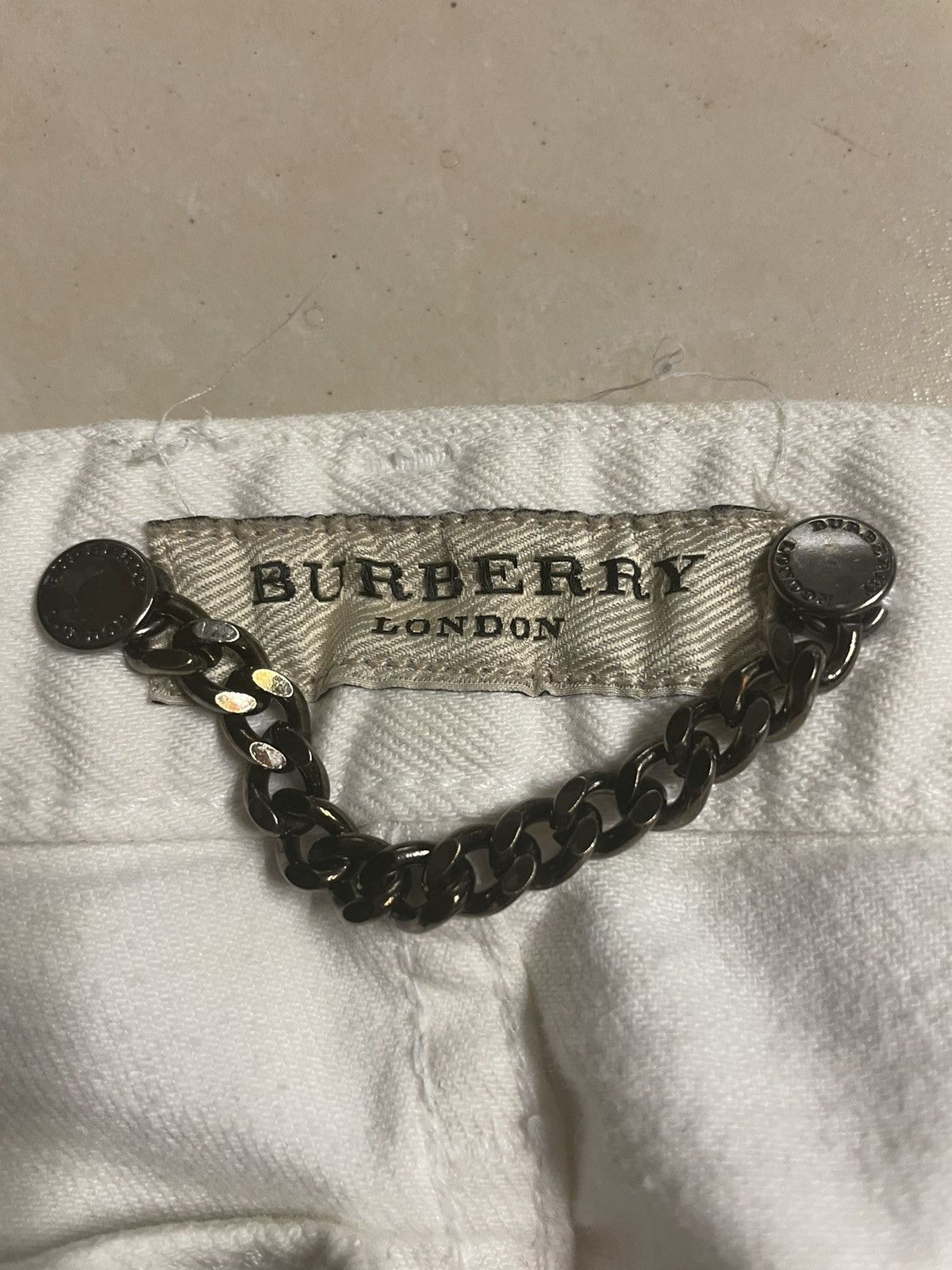Burberry Burberry White Denim Jeans Size 34 - 3 Thumbnail