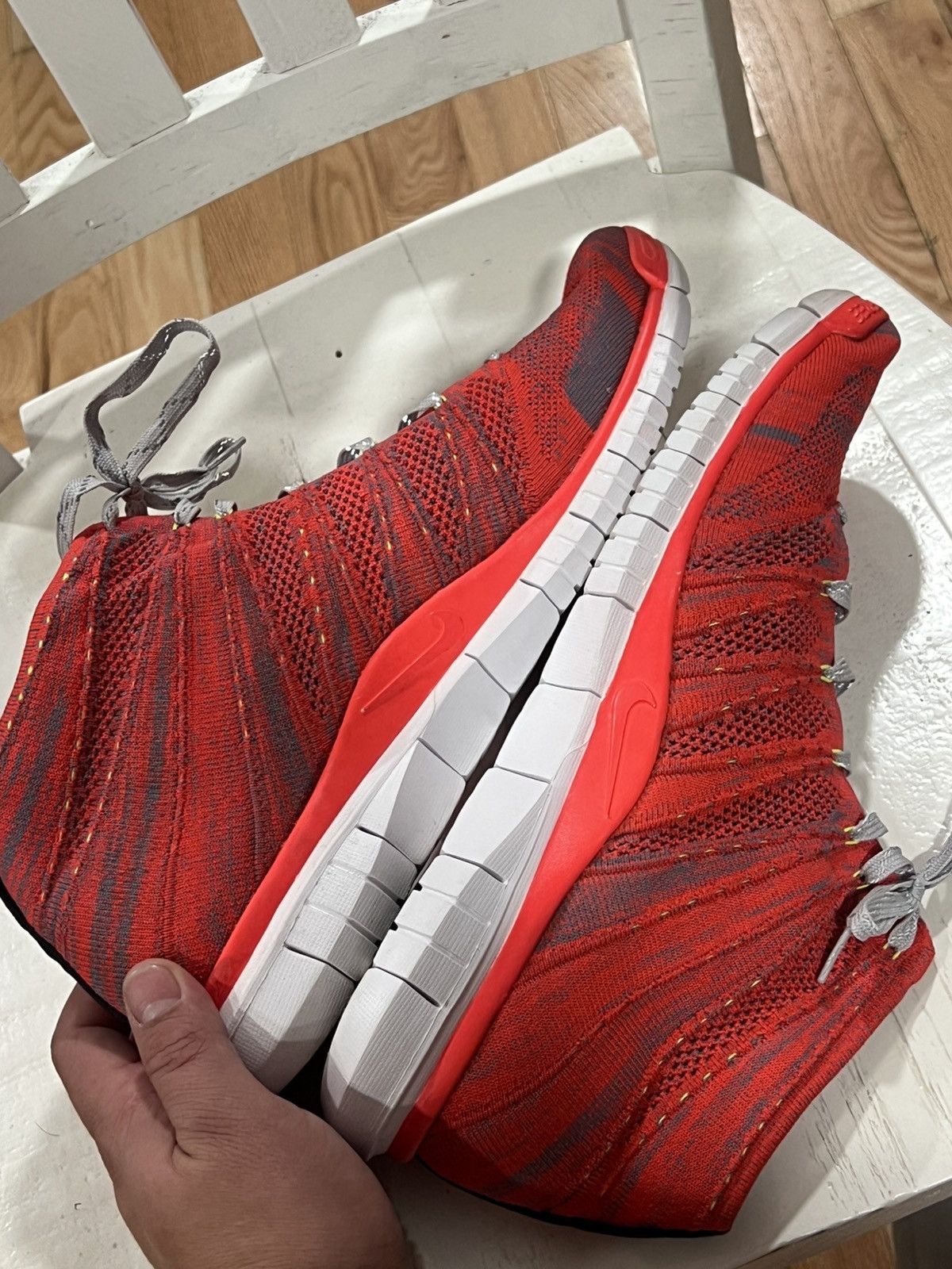 Nike Nike Free FlyKnit Chukka “Bright Crimson” Size US 14 / EU 47 - 2 Thumbnail