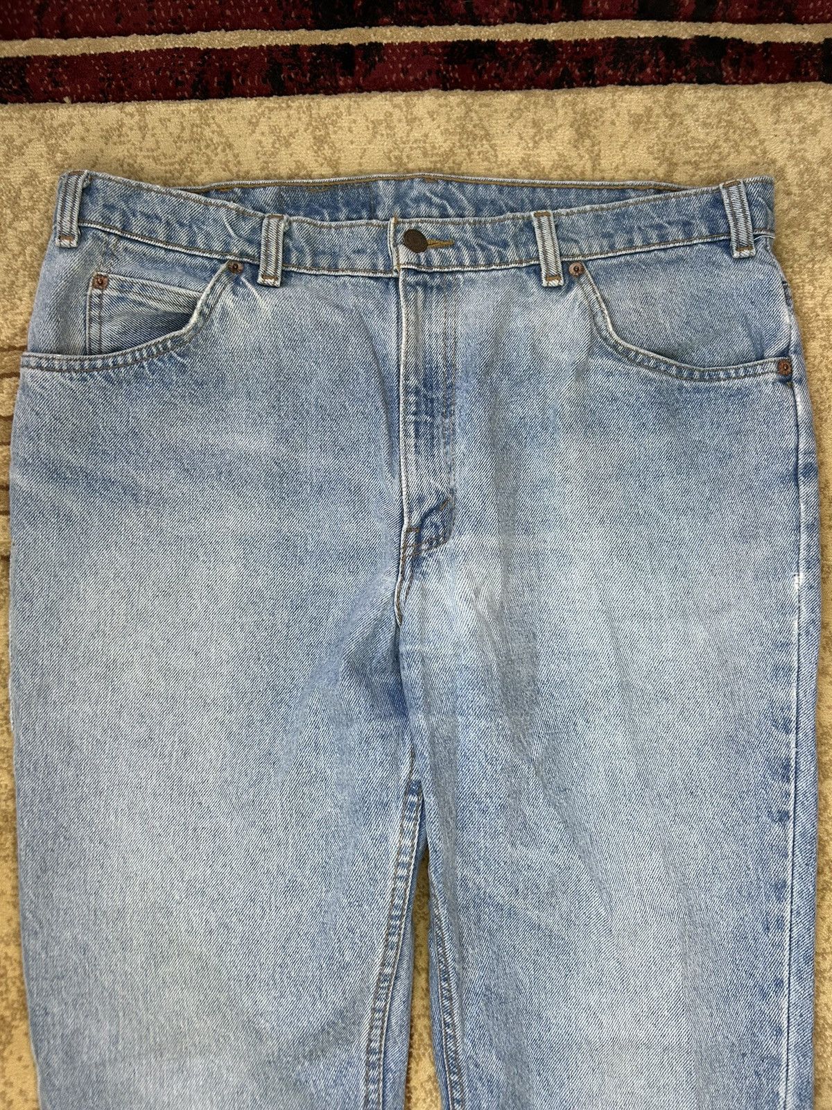 Levi's × Vintage Vintage 90s Levis Faded Light Wash Orange Tab Jeans Rare Size US 36 / EU 52 - 6 Thumbnail