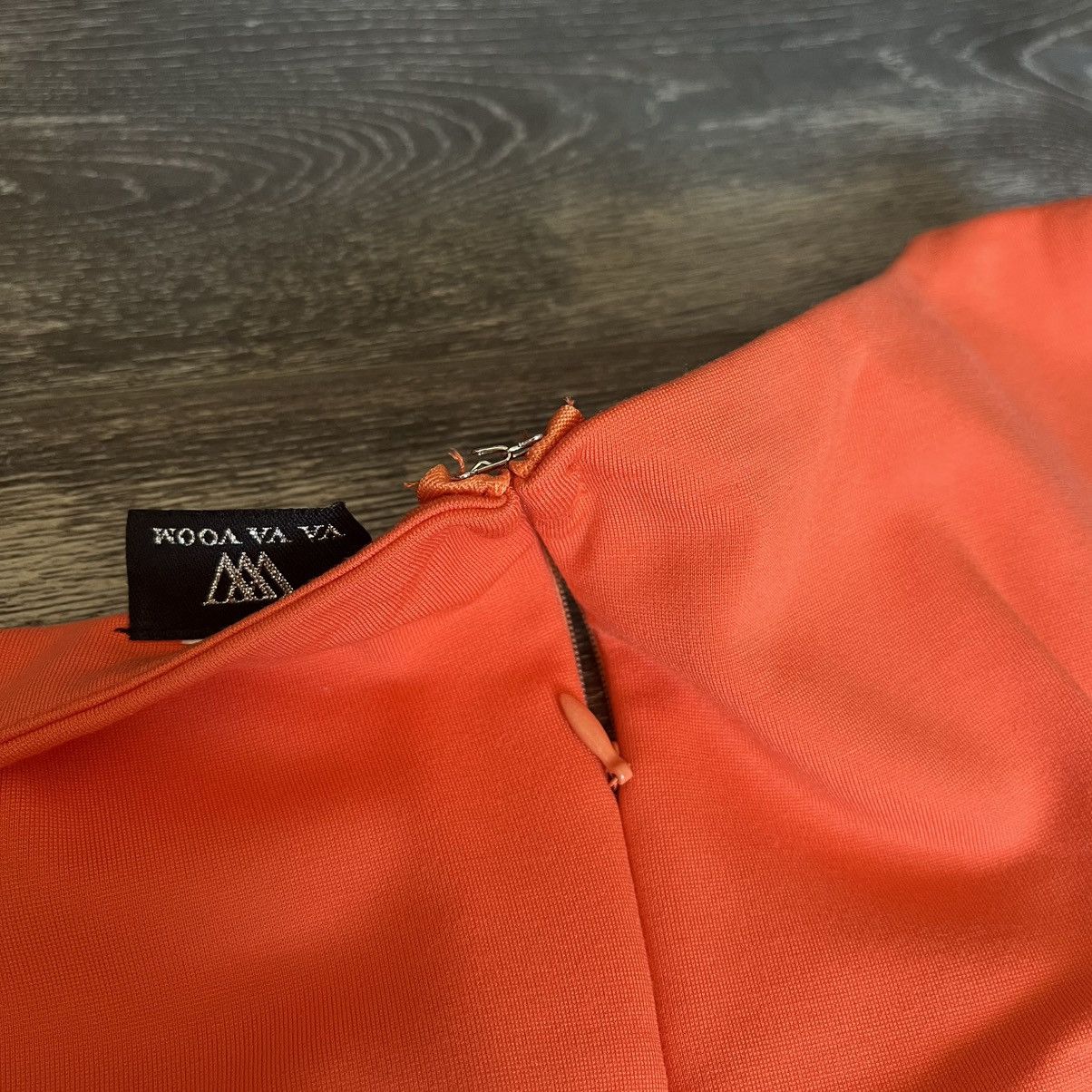 Other × Vintage Vintage 1990s Va Va Voom Orange Bell Midi Dress Going Out Size M / US 6-8 / IT 42-44 - 6 Thumbnail