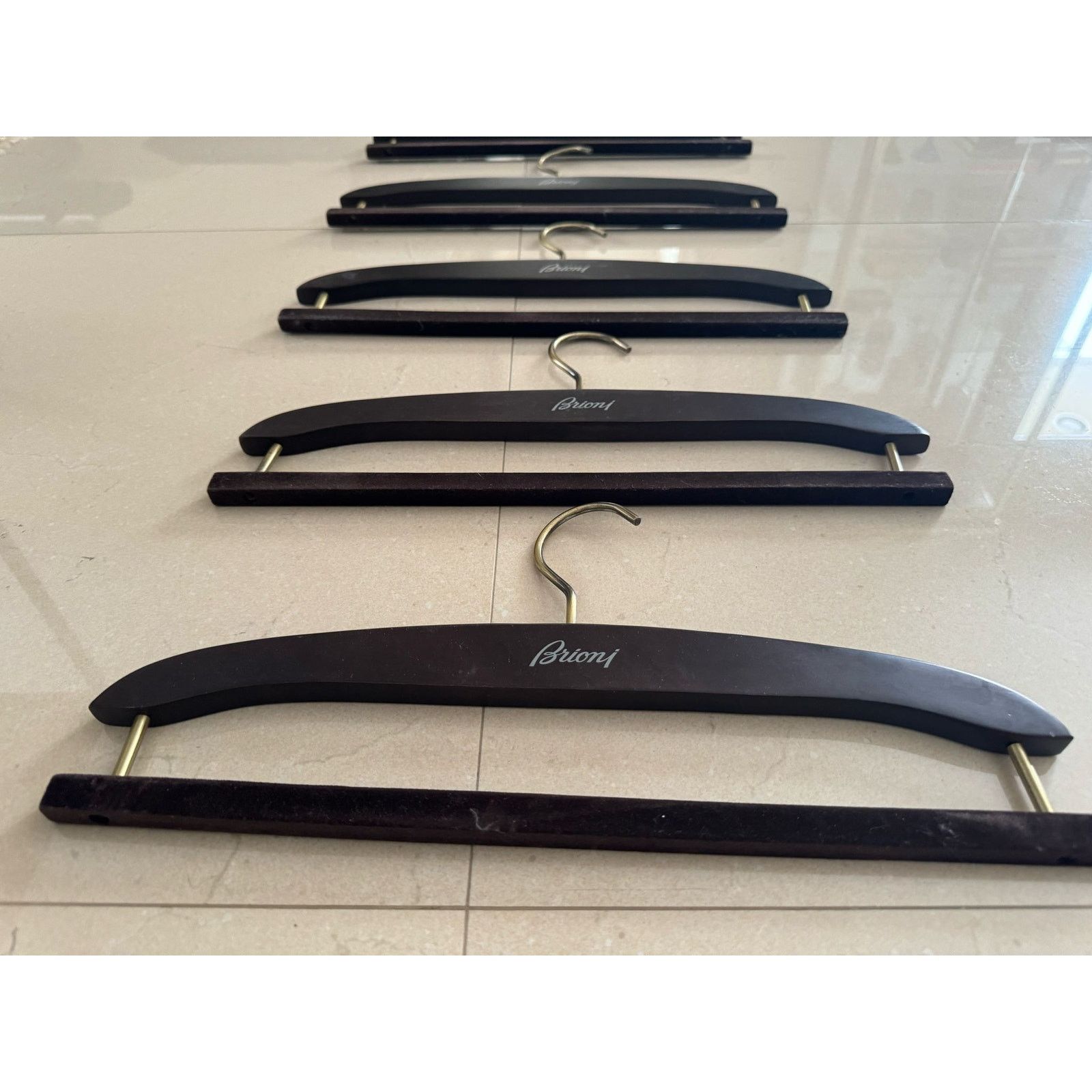 Brioni o1rshd1 Size: OS / 6 Brioni Pant Hangers in Brown Size ONE SIZE - 1 Thumbnail