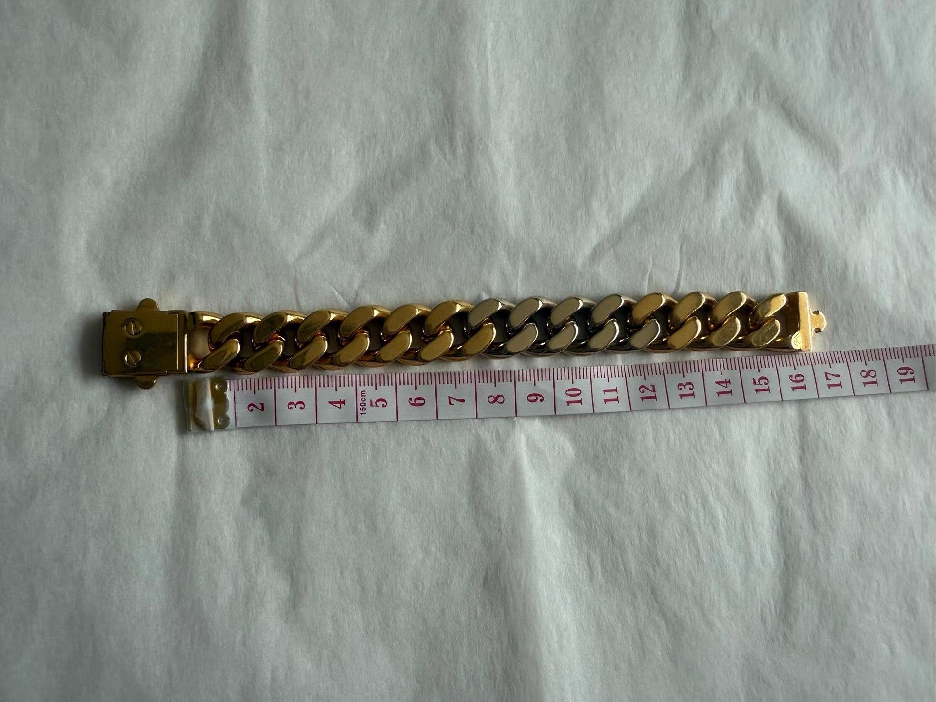Saint Laurent Paris Saint Laurent Gold and Silver Alternating Bracelet K33 Size ONE SIZE - 5 Thumbnail