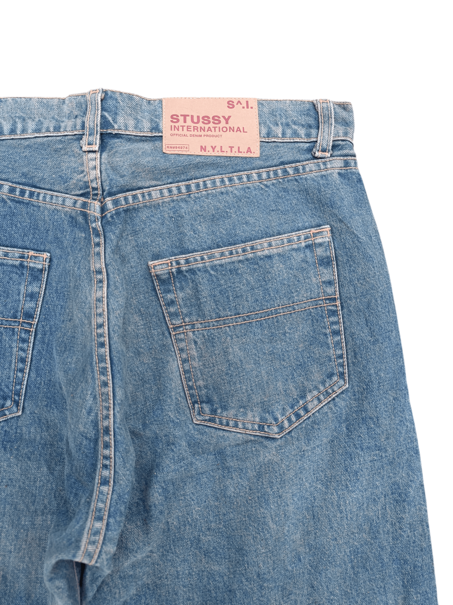 Stussy RARE Stussy International N.Y.L.T.L.A Denim Size US 34 / EU 50 - 9 Thumbnail
