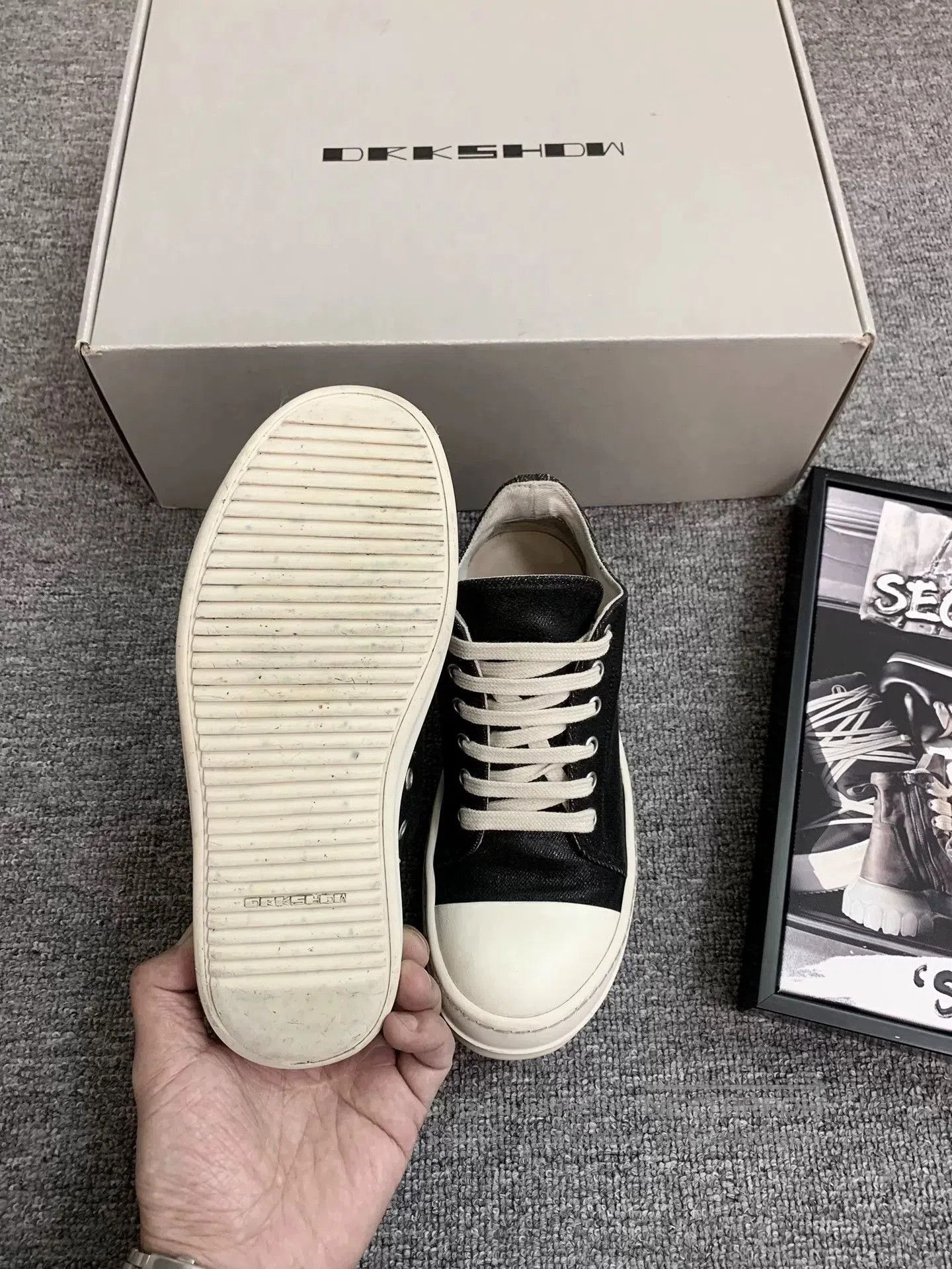 Rick Owens Drkshdw Rick Owens DRKSHDW Waxed Low. Size US 5 / IT 35 - 8 Thumbnail