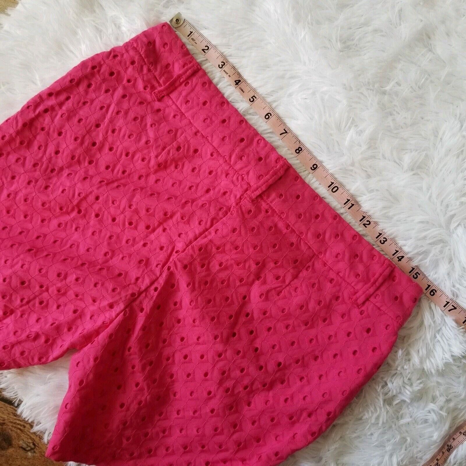 Designer The Limited Shorts 6 Pink Lace Cut Outs Flat Front Size 28" / US 6 / IT 42 - 5 Thumbnail