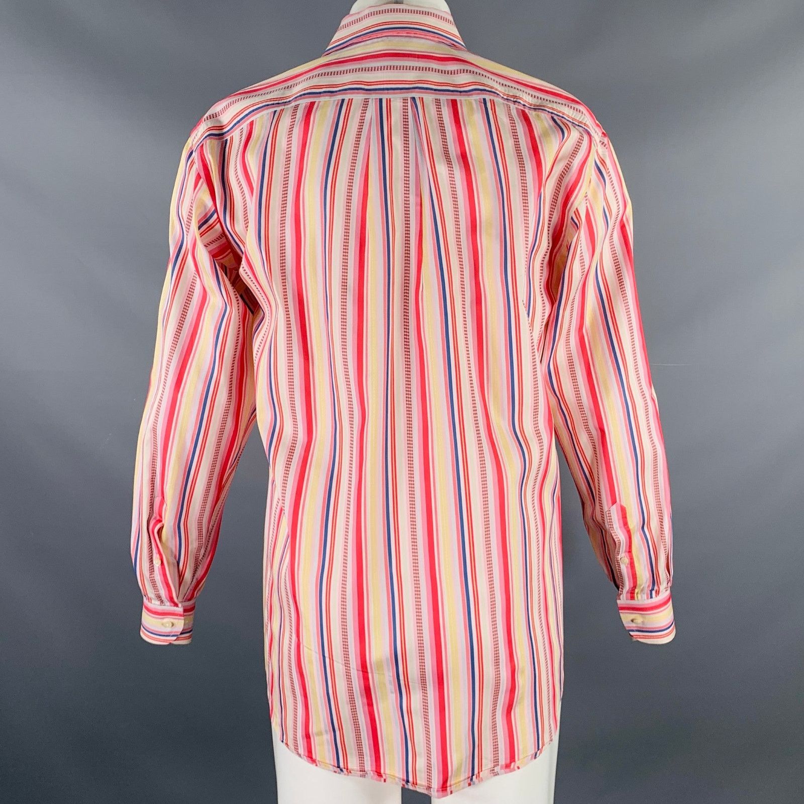 Etro Size S Multi Color Stripe Cotton Button Up Long Sleeve Shirt Size US S / EU 44-46 / 1 - 3 Thumbnail