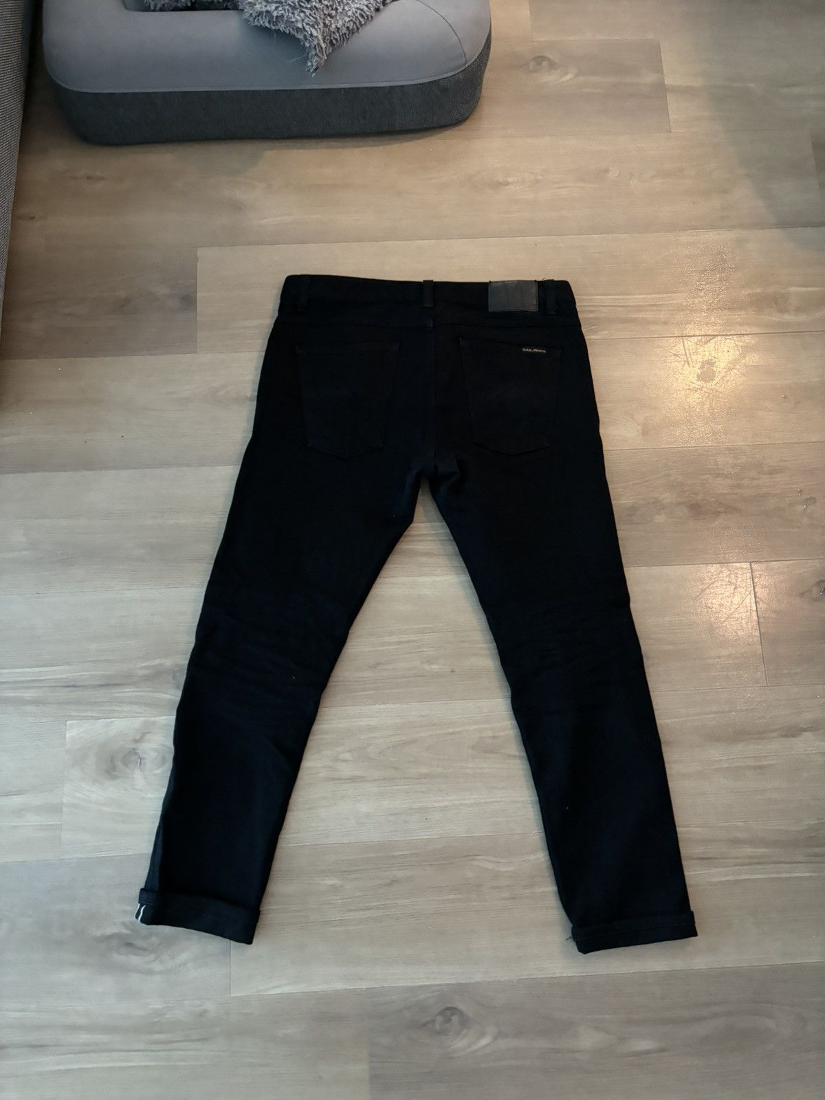 Nudie Jeans Nudie Lean Dead Black Selvage Size US 32 / EU 48 - 3 Thumbnail