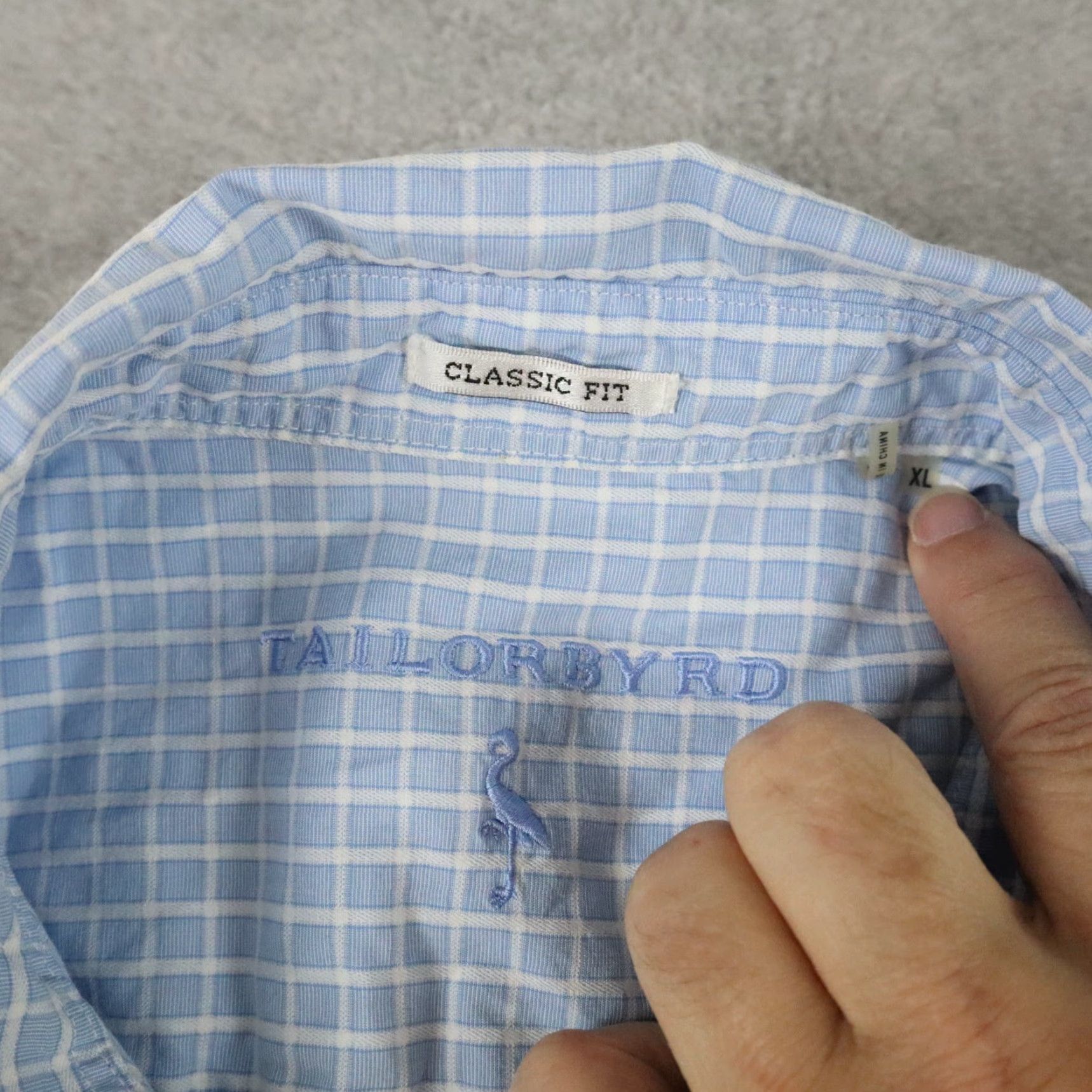 Tailorbyrd Tailorbyrd Shirt Mens XL Classic Fit Casual Button Up Blue Plaid Short Sleeve Size US XL / EU 56 / 4 - 3 Thumbnail