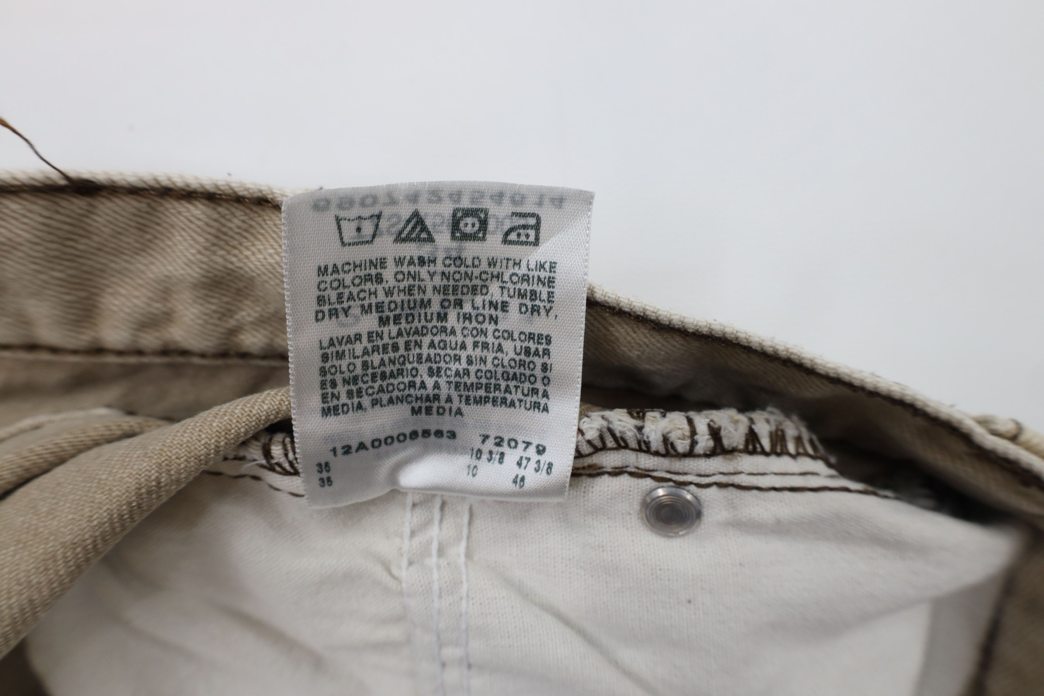 Vintage Vintage 90s Streetwear Denim Jean Shorts Jorts Beige Cotton Size US 34 / EU 50 - 8 Thumbnail