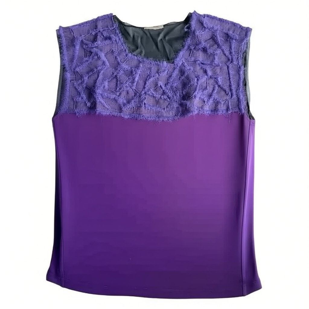 Bottega Veneta Bottega Veneta Purple Sleeveless Top, IT38/US2/XS Size XS / US 0-2 / IT 36-38 - 13 Thumbnail