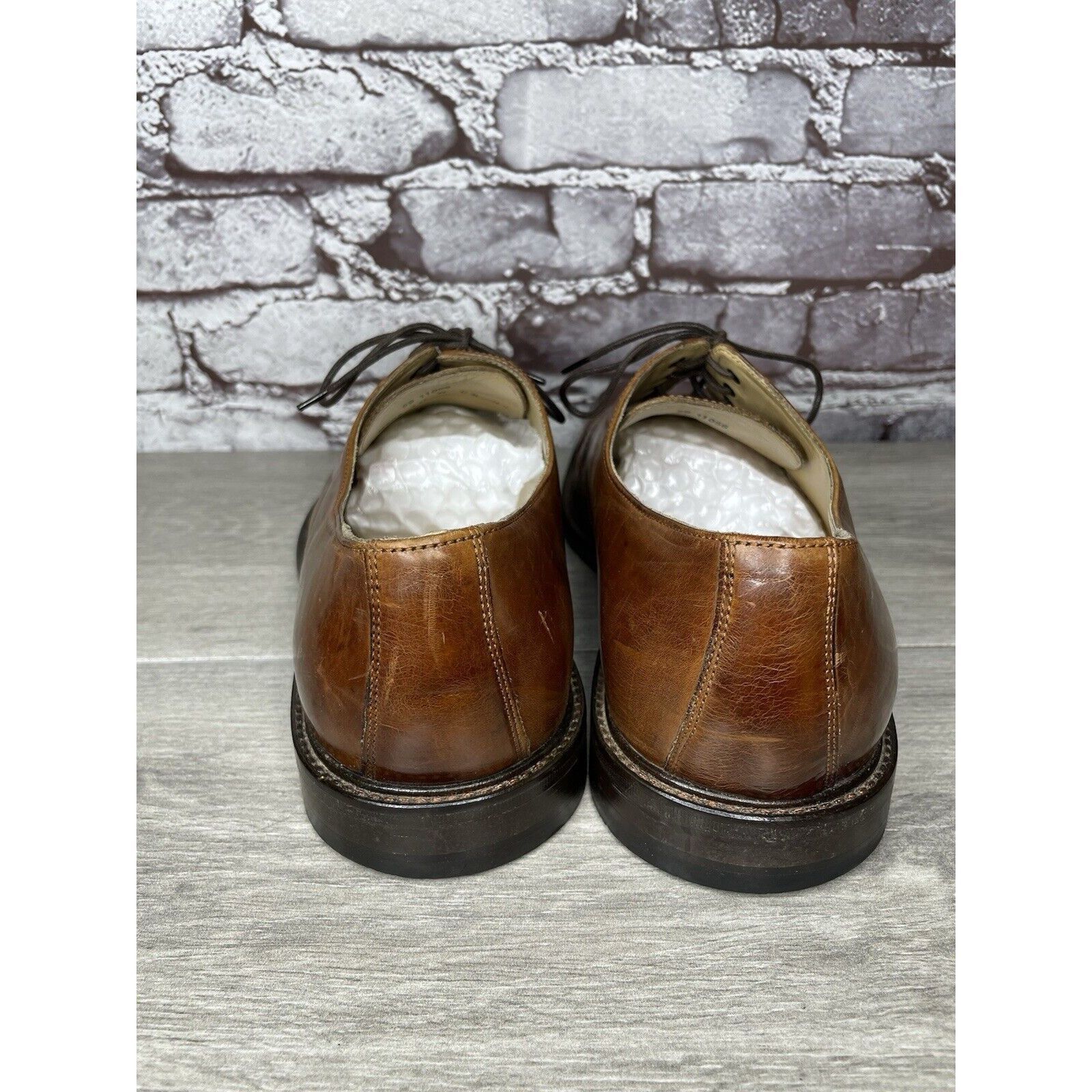 Johnston & Murphy Johnston Murphy J. Murphy Brown Leather Cap Toe Oxford Dress Size US 10 / EU 43 - 4 Thumbnail
