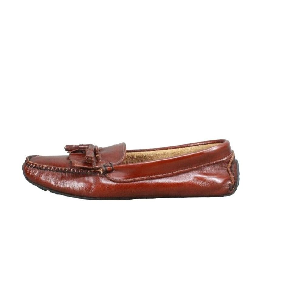 L.L. Bean × Leather LL BEAN Tassels Soft Flexible Pebble Sole Shoes Size US 6 / IT 36 - 1 Thumbnail
