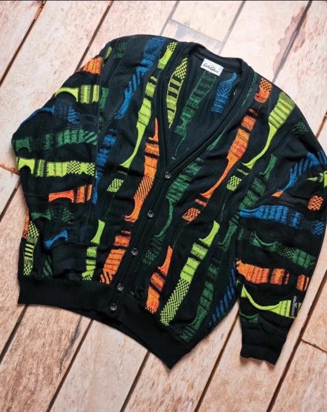 Carlo Colucci Cardigan Colorful Carlo Colucci coloured Cable Knit sweater Size US L / EU 52-54 / 3 - 1 Thumbnail