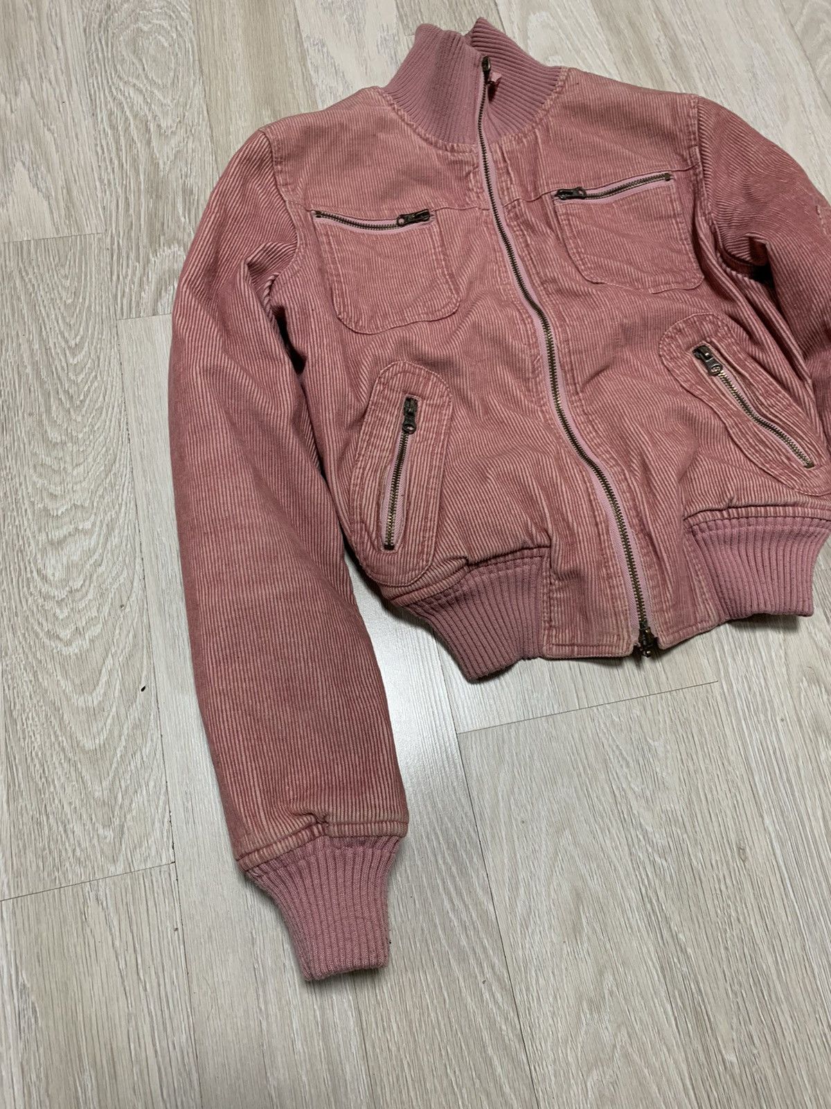 If Six Was Nine × Vintage Avantgarde velvet faded bomber jacket , archive , y2k style Size XS / US 0-2 / IT 36-38 - 3 Thumbnail