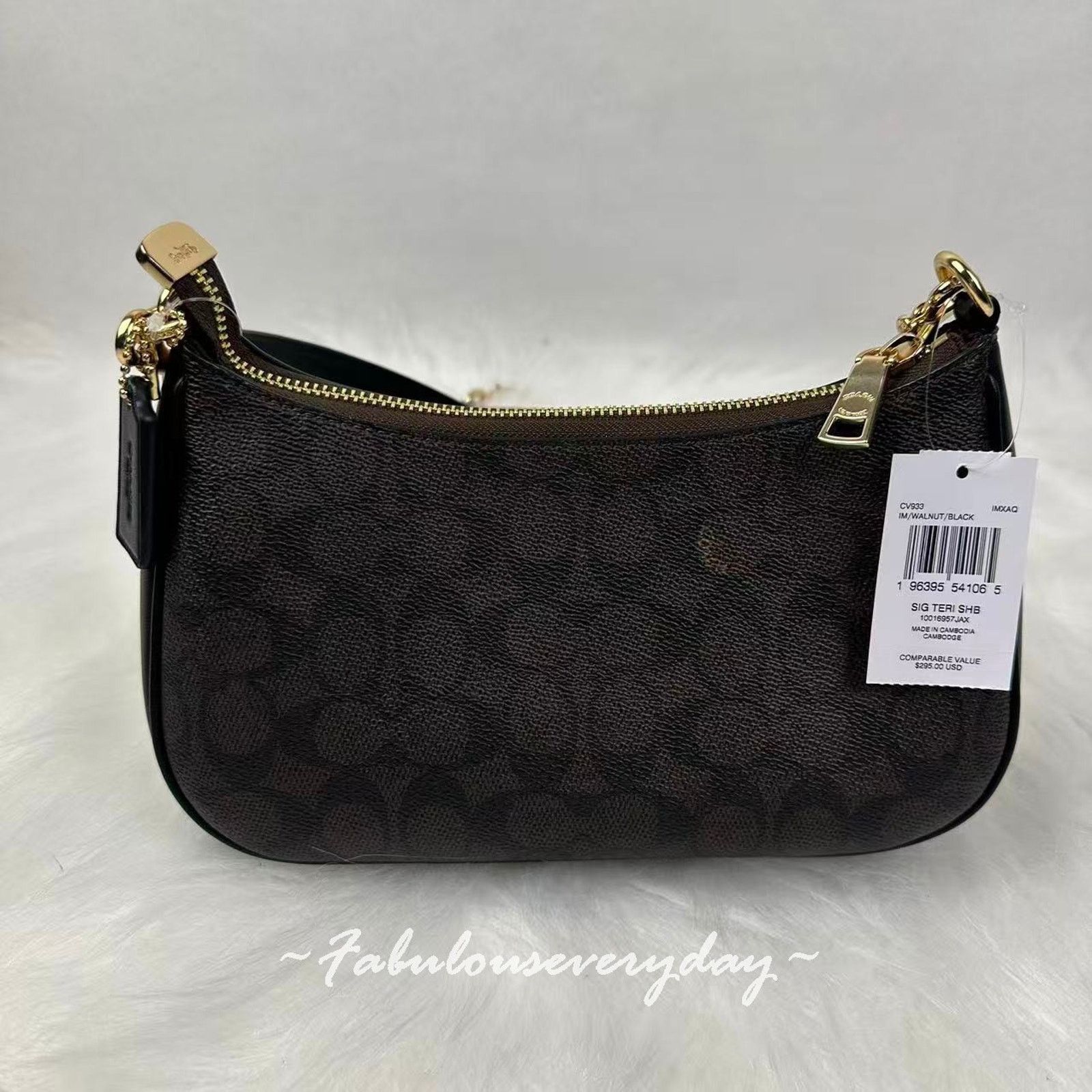 Coach Coach Teri Shoulder/Crossbody Sig Canvas/Gold/Walnut/Black Size ONE SIZE - 5 Thumbnail