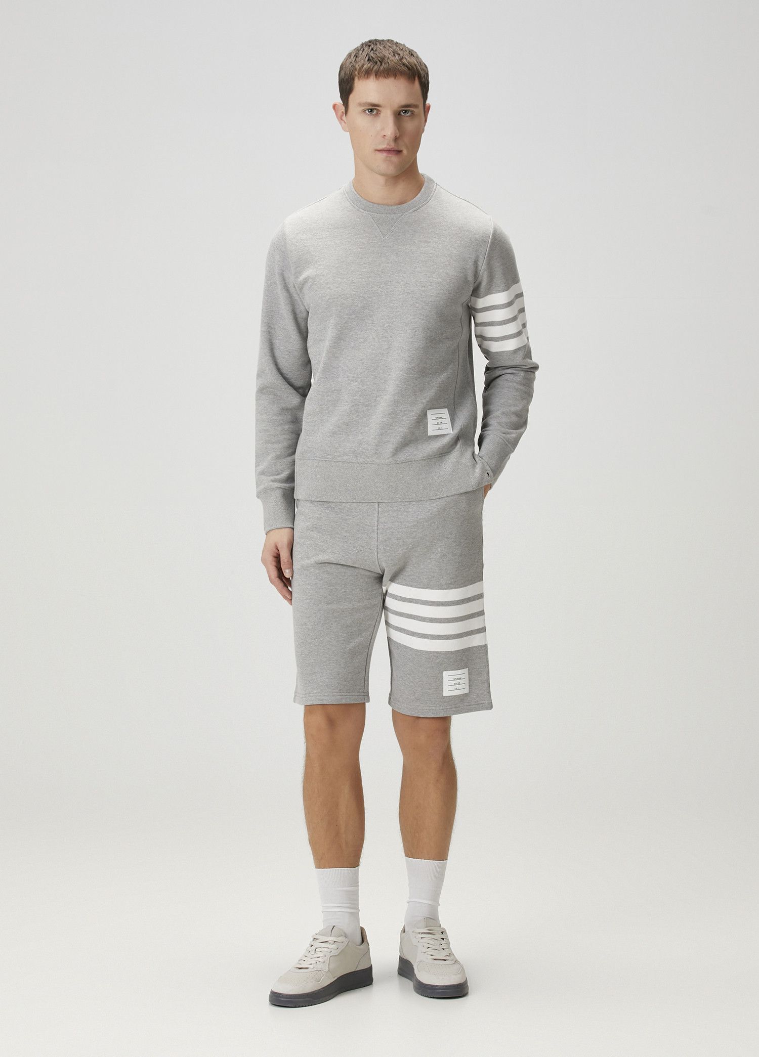 Thom Browne THOM BROWNE gray cotton sweat bermuda shorts Medium Size US 32 / EU 48 - 2 Thumbnail