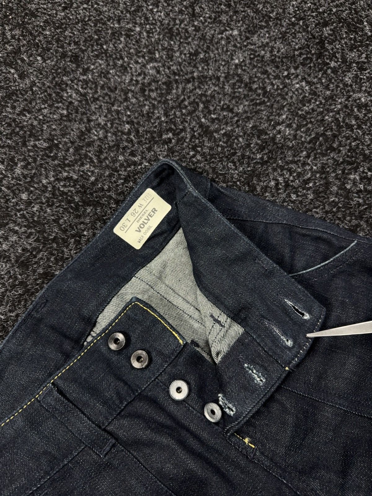 Diesel Luxury Diesel Volver Dark Raw Denim Wide Leg Jeans Y2K Size 26" / US 2 / IT 38 - 8 Thumbnail