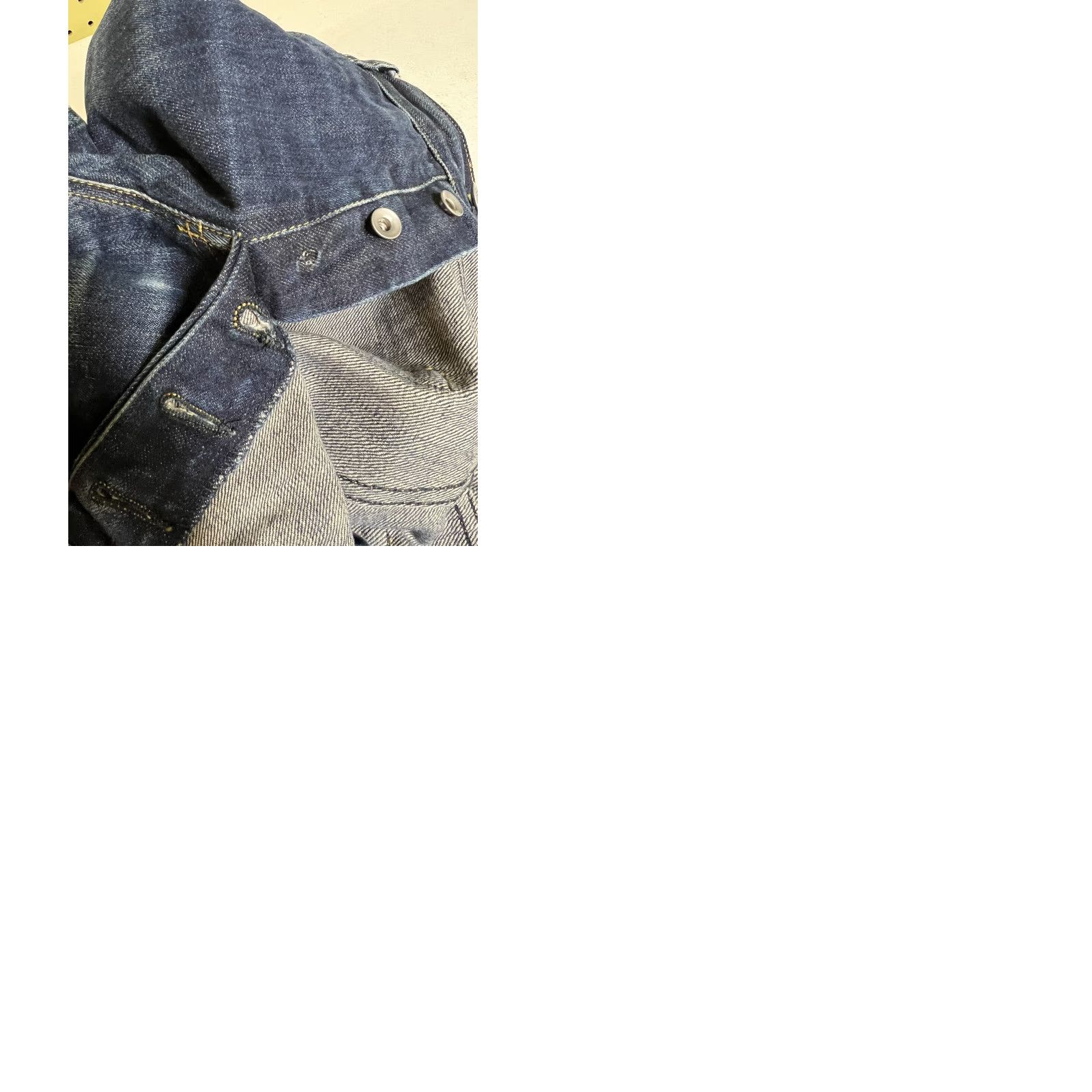 Albam VINTAGE Albam Jeans Denim 35x32 Distressed Regular Leg Men Straight USA Classic American Button Missing Size US 35 - 9 Thumbnail