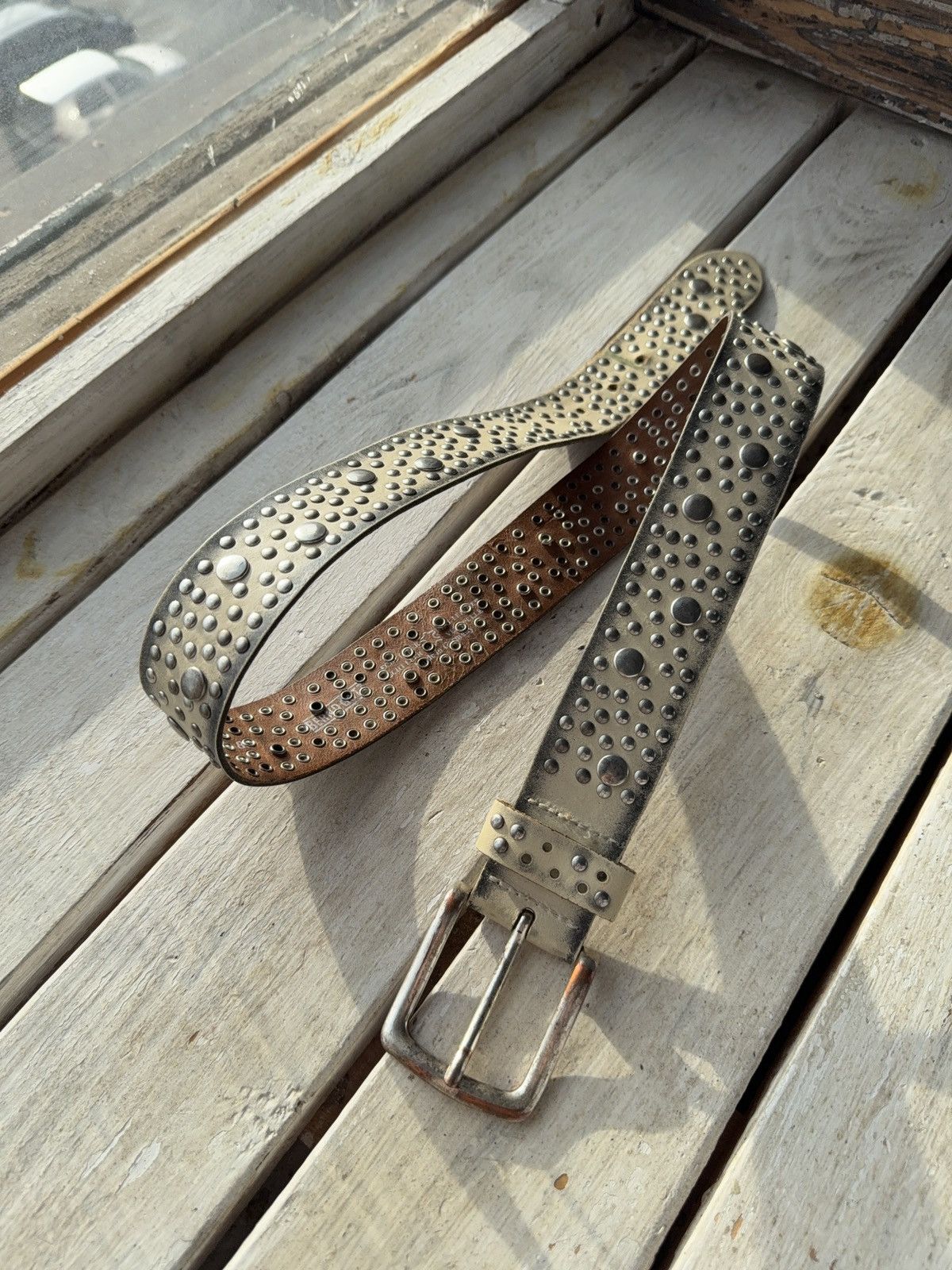 Japanese Brand Vintage Retro 90s Y2K Opium Real Leather Japanese style belt Size ONE SIZE - 1 Thumbnail
